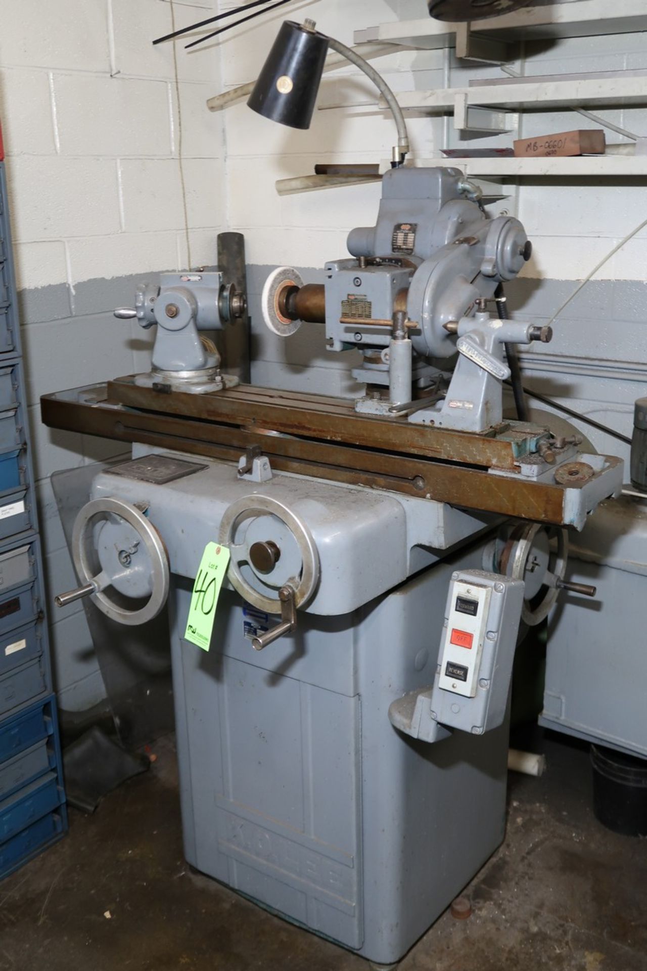 KO Lee Tool and Cutter Grinder with Cabinet of Assorted Collets, Etc.