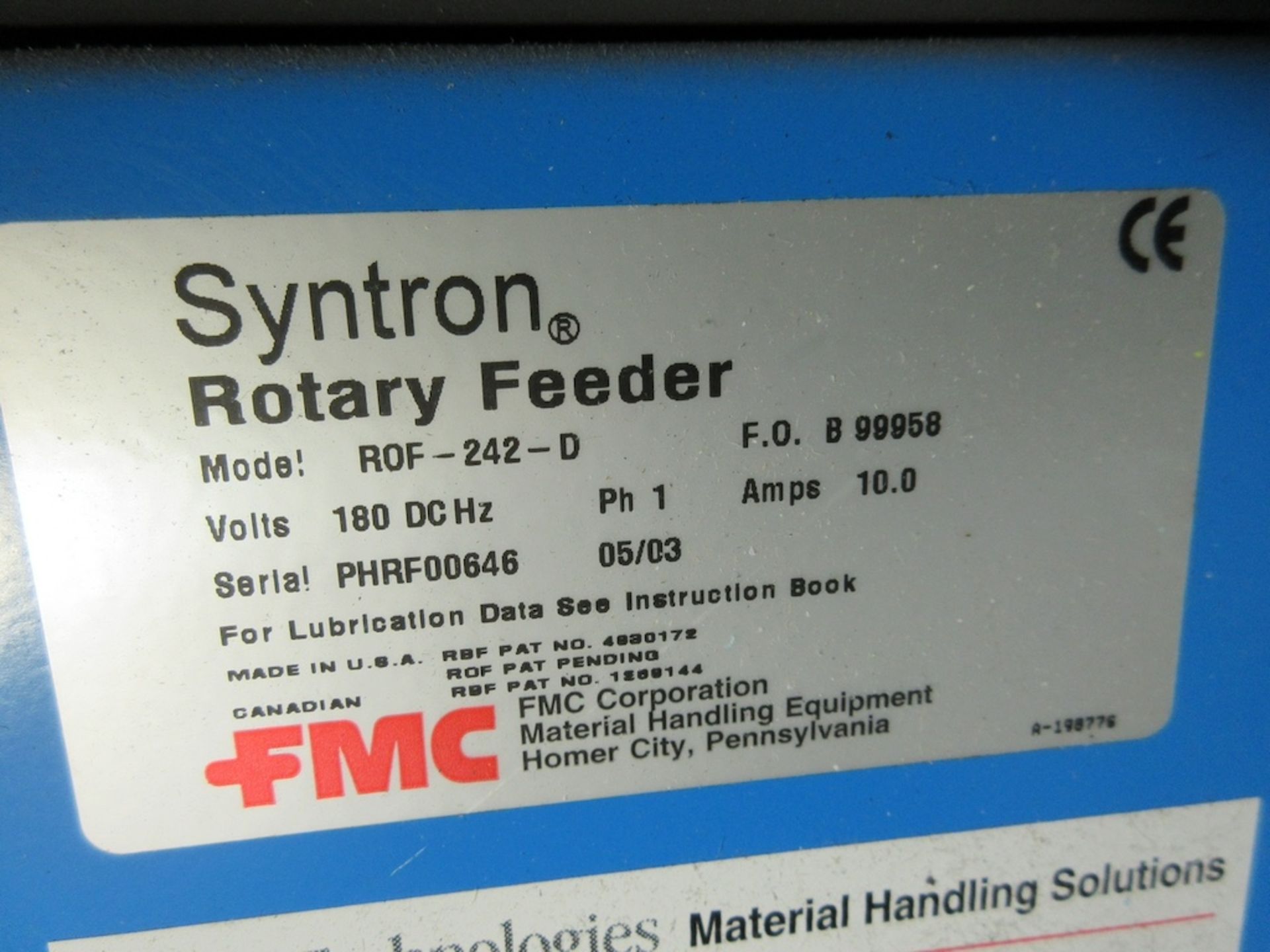 FMC 48" Syntron Rotary Feeder - Image 6 of 6