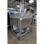 Mobile Bottle Hopper with 18" Incline Belt Conveyor