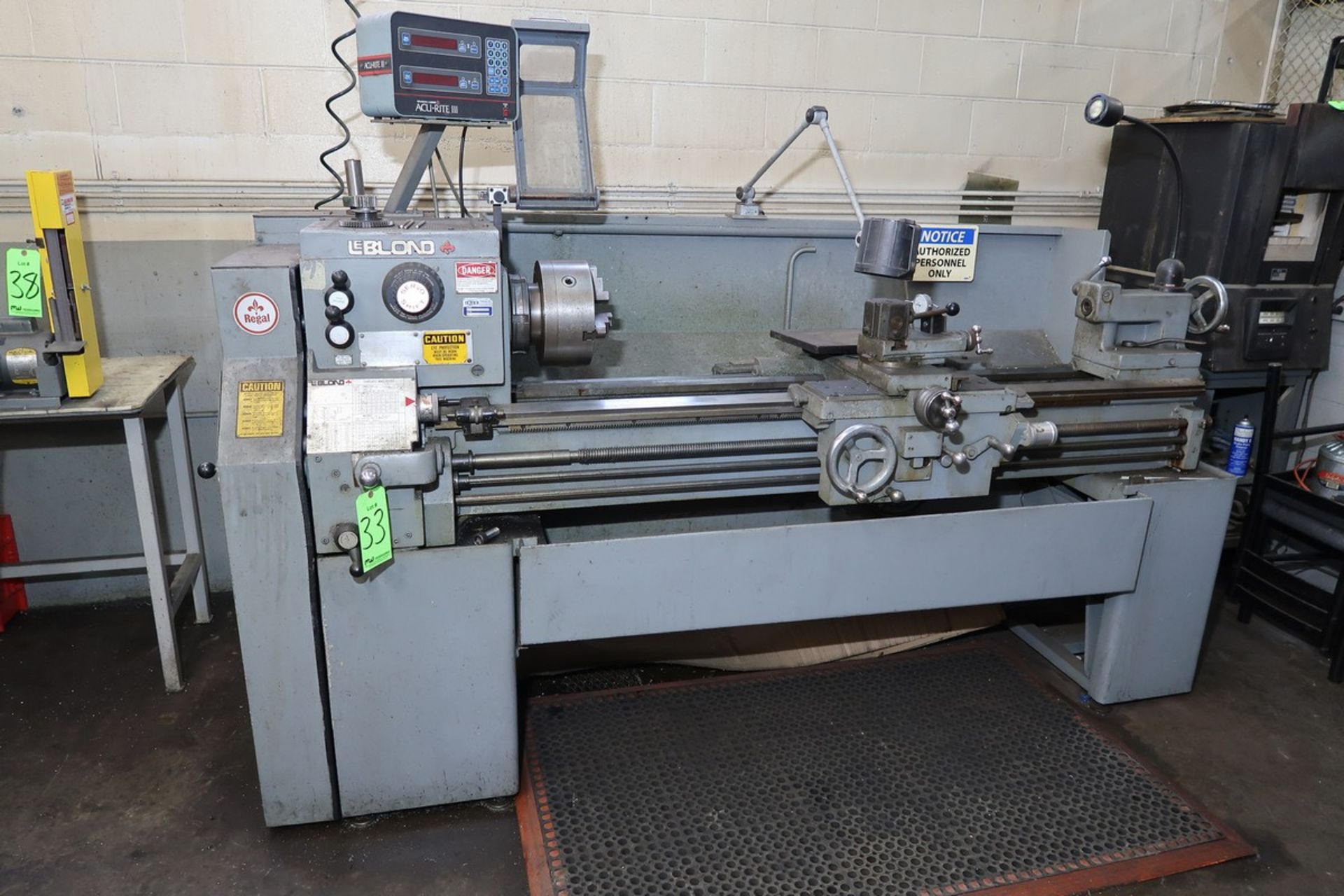 LeBlond Regal Engine Lathe, 16" Swing, 54" Between Centers