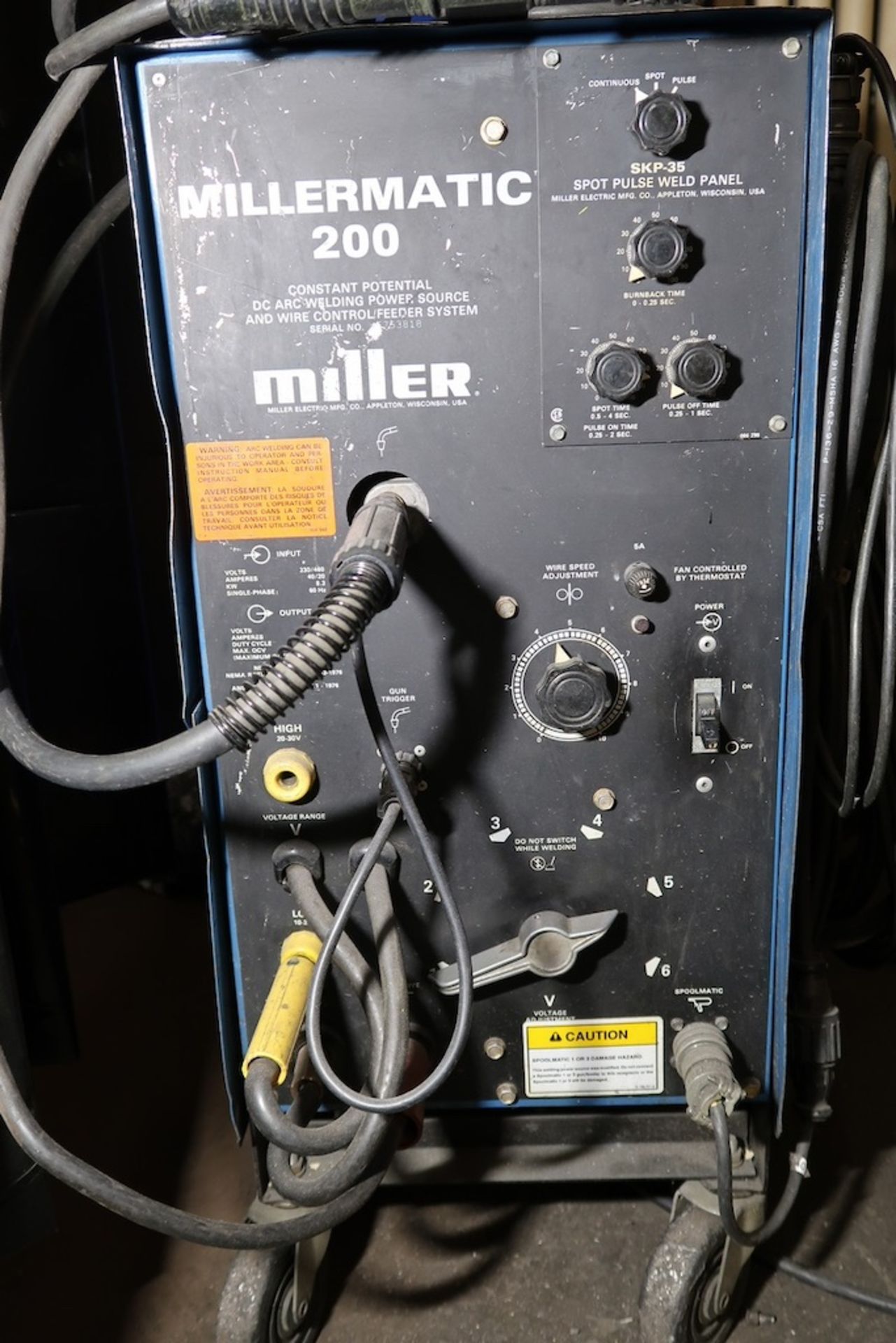 Miller Millermatic 200 CP DC Arc Welding Power Source - Image 2 of 3