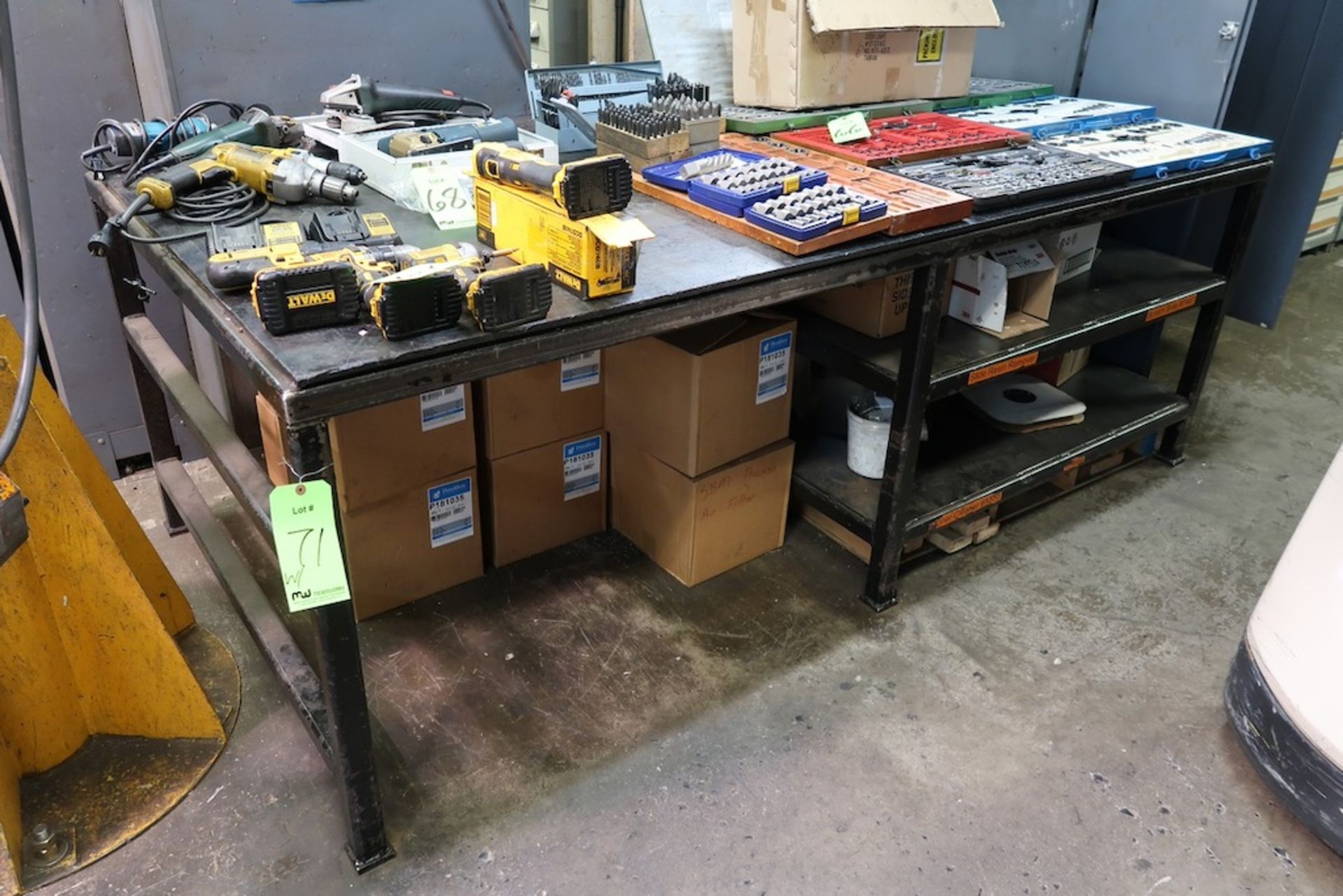 (2) 96" x 48" Steel Fab. Workbenches with (1) Wilton 4" Vise - Image 3 of 3