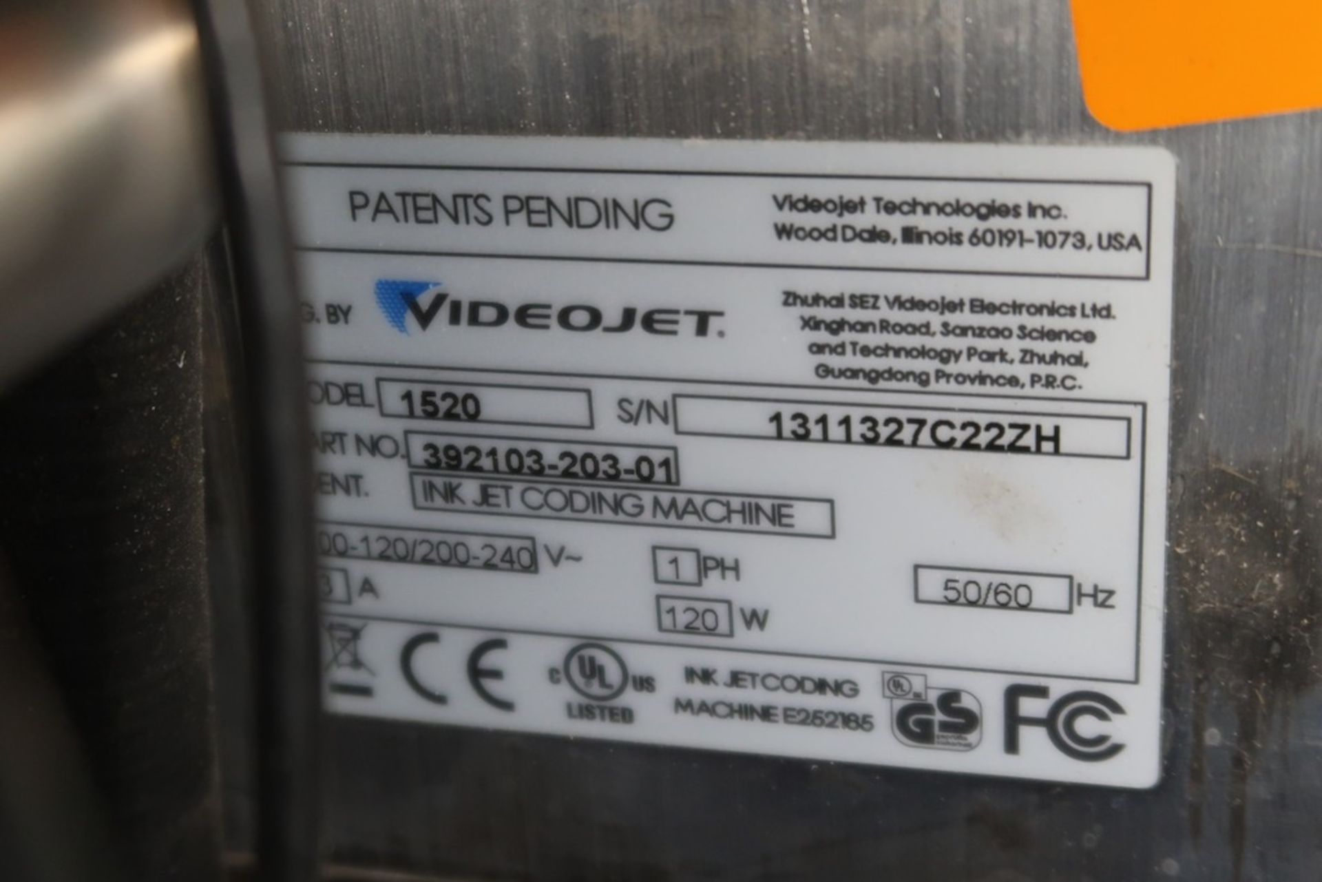 Videojet 1520 Ink Jet Coding Machine with Print Head - Image 4 of 4