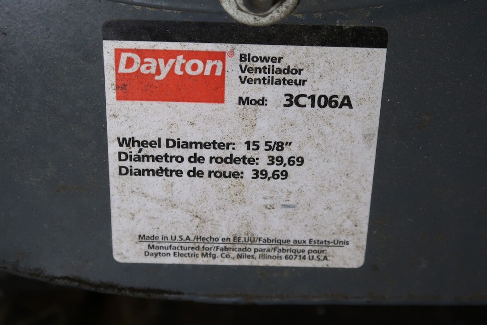 Dayton 3-HP Blower - Image 3 of 4
