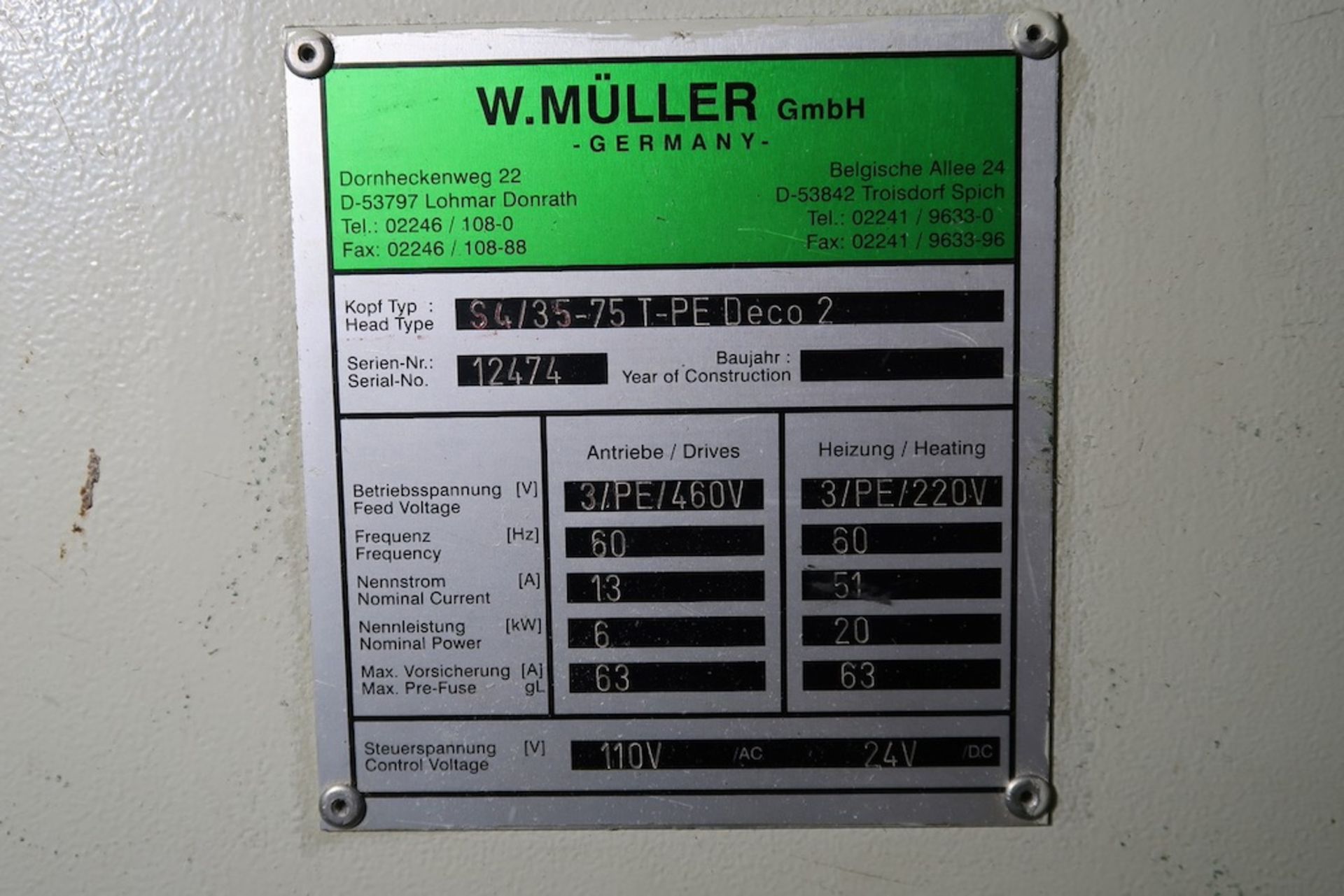 W. Muller 2-Layer Extrusion Head - Image 9 of 9