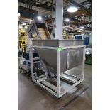 Mobile Bottle Hopper with 18" Incline Belt Conveyor