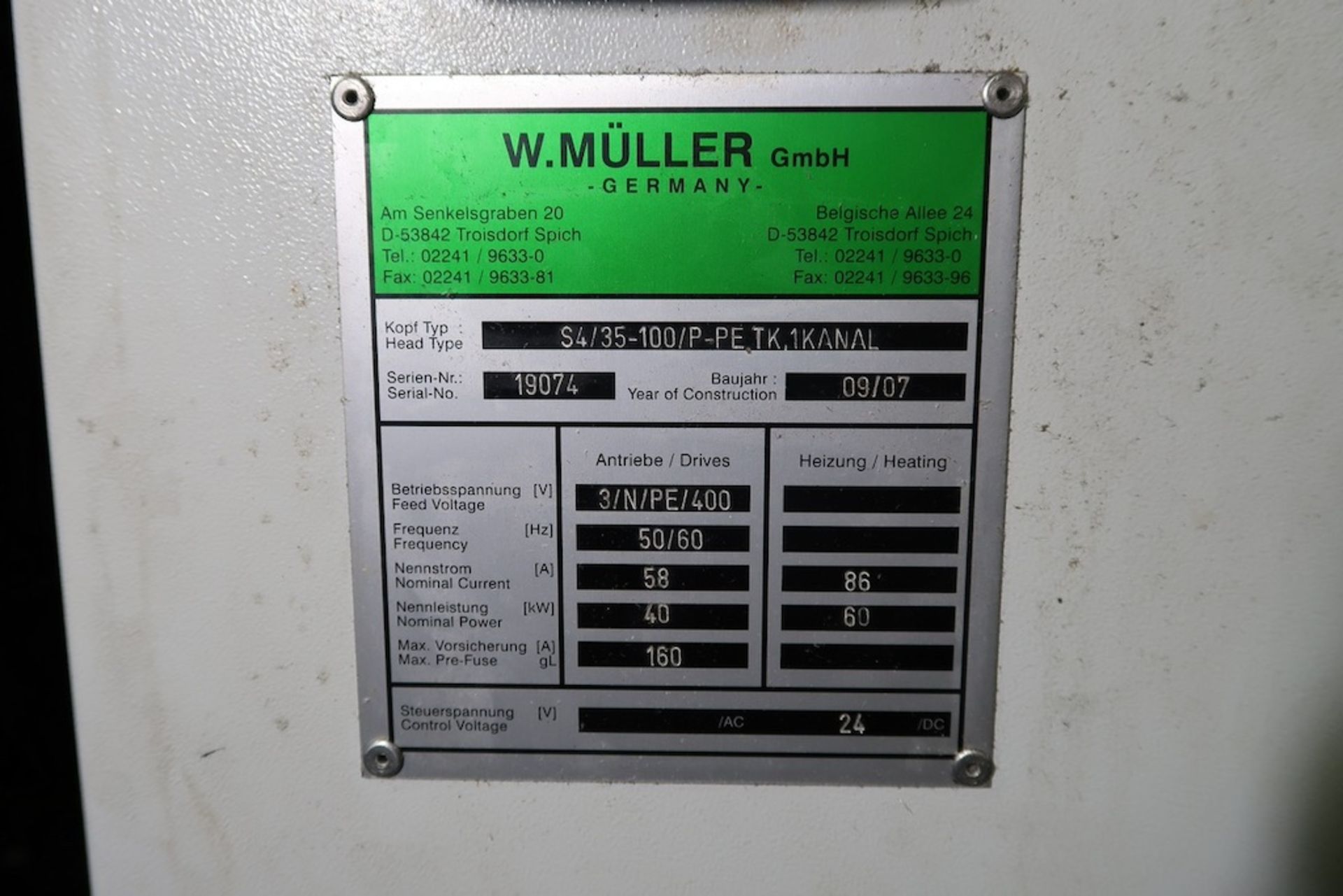 W. Muller 3-Layer Gradient Extrusion Head, New in 2007 - Image 13 of 14