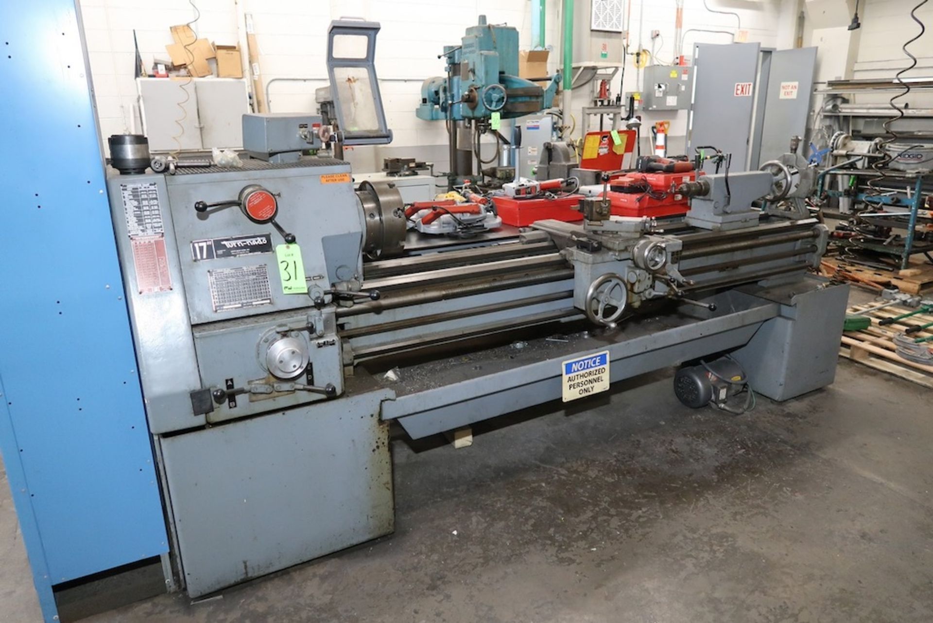 South Bend Lathe CL170G Engine Lathe, 17" Swing, 72" Between Centers