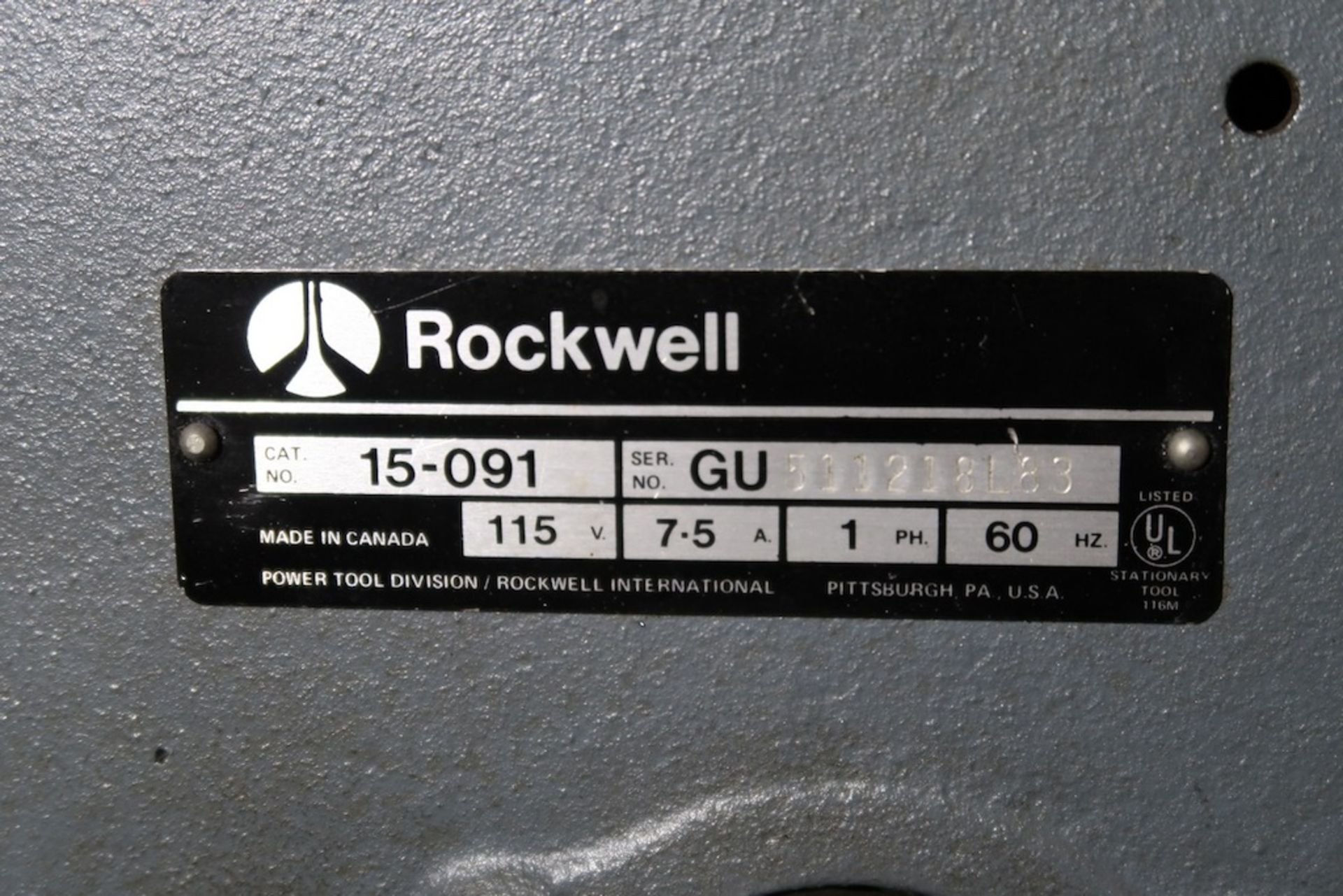 Rockwell Floor Mounted Drill Press - Image 6 of 6