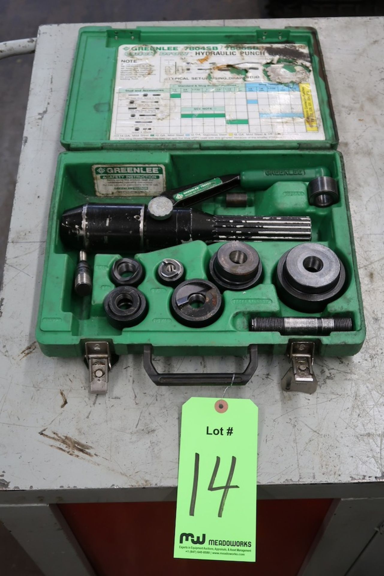 Greenlee 7806SB 1/2"-2" Hydraulic Punch Driver Set