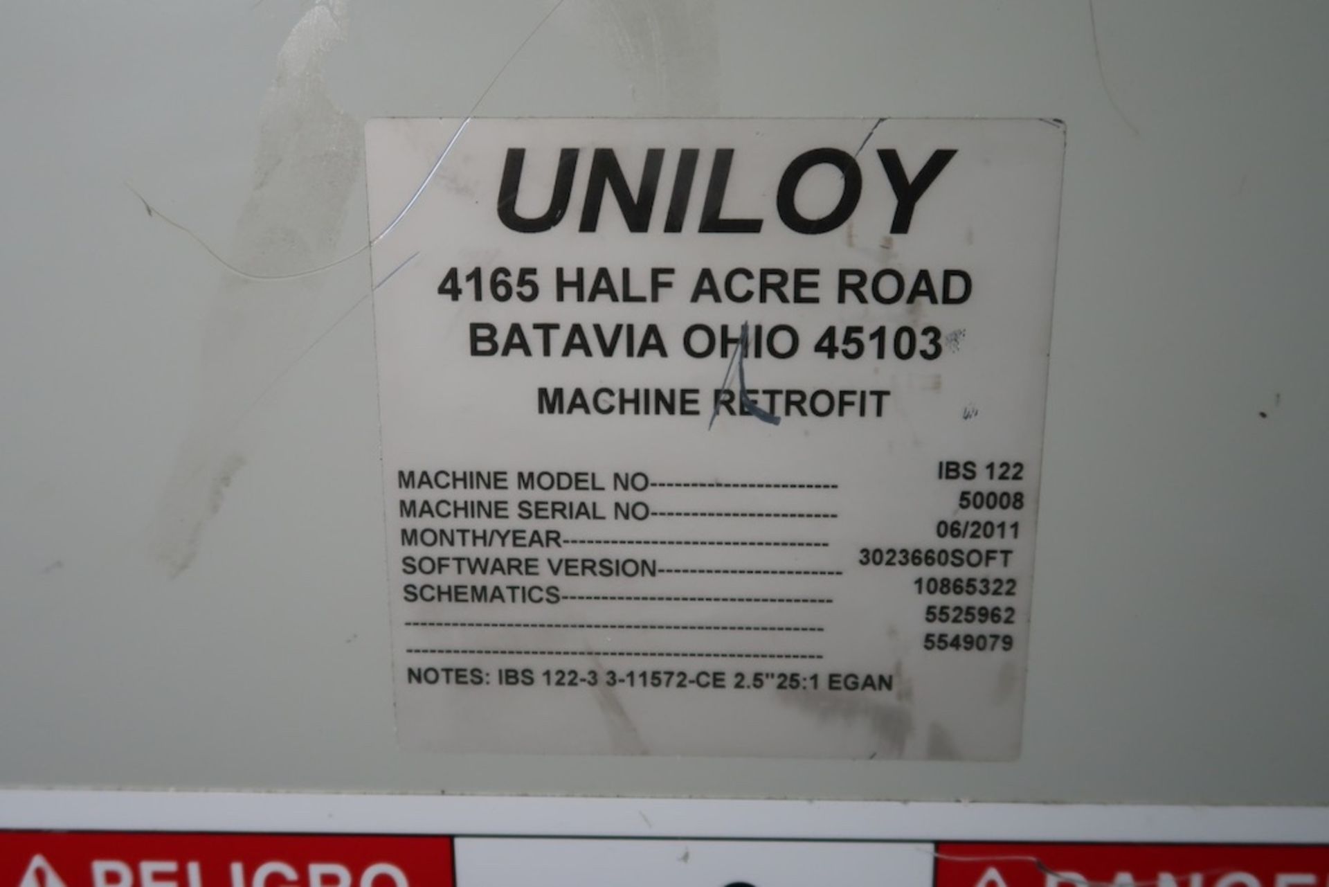 Uniloy IBS-122 Injection Blow Molding Machine, Rebuilt in 2011 - Image 18 of 18