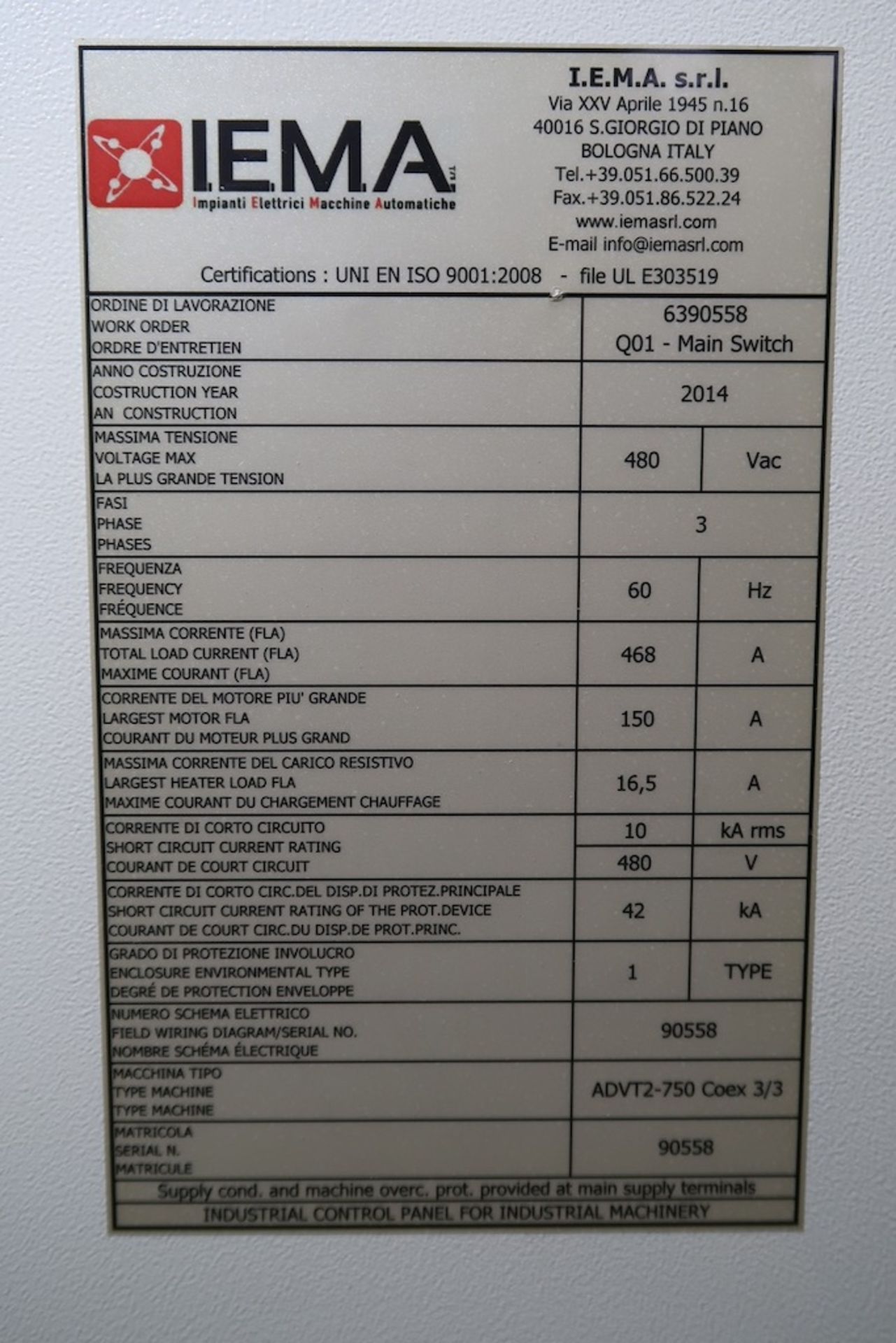 Techne ADVT2-750 Extrusion Blow Molding Machine, New in 2015 - Image 39 of 39