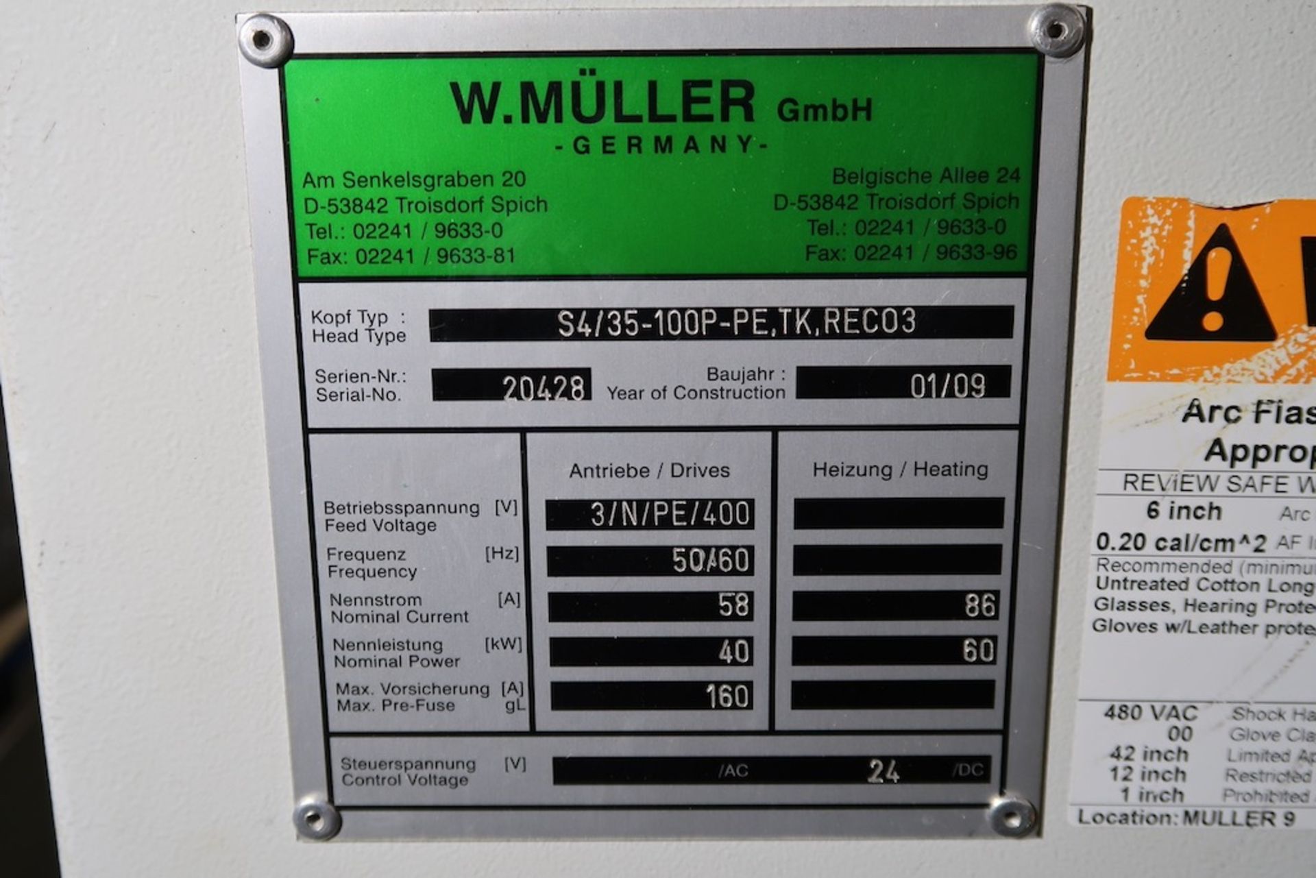 W. Muller 3-Layer Gradient Extrusion Head, New in 2009 - Image 13 of 13