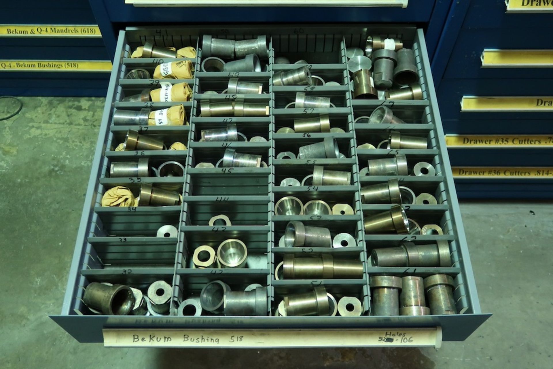 Vidmar 9-Drawer Heavy Duty Storage Cabinet with Misc. Mandrels, Cutters, Etc. - Image 7 of 10