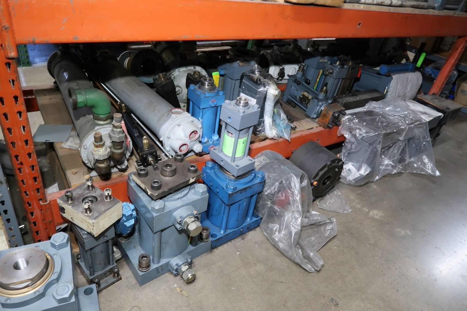 (1) Section of Pallet Racking with Assorted Spare Parts, Hydraulic Pumps, Heat Exchangers, Etc. - Image 18 of 18