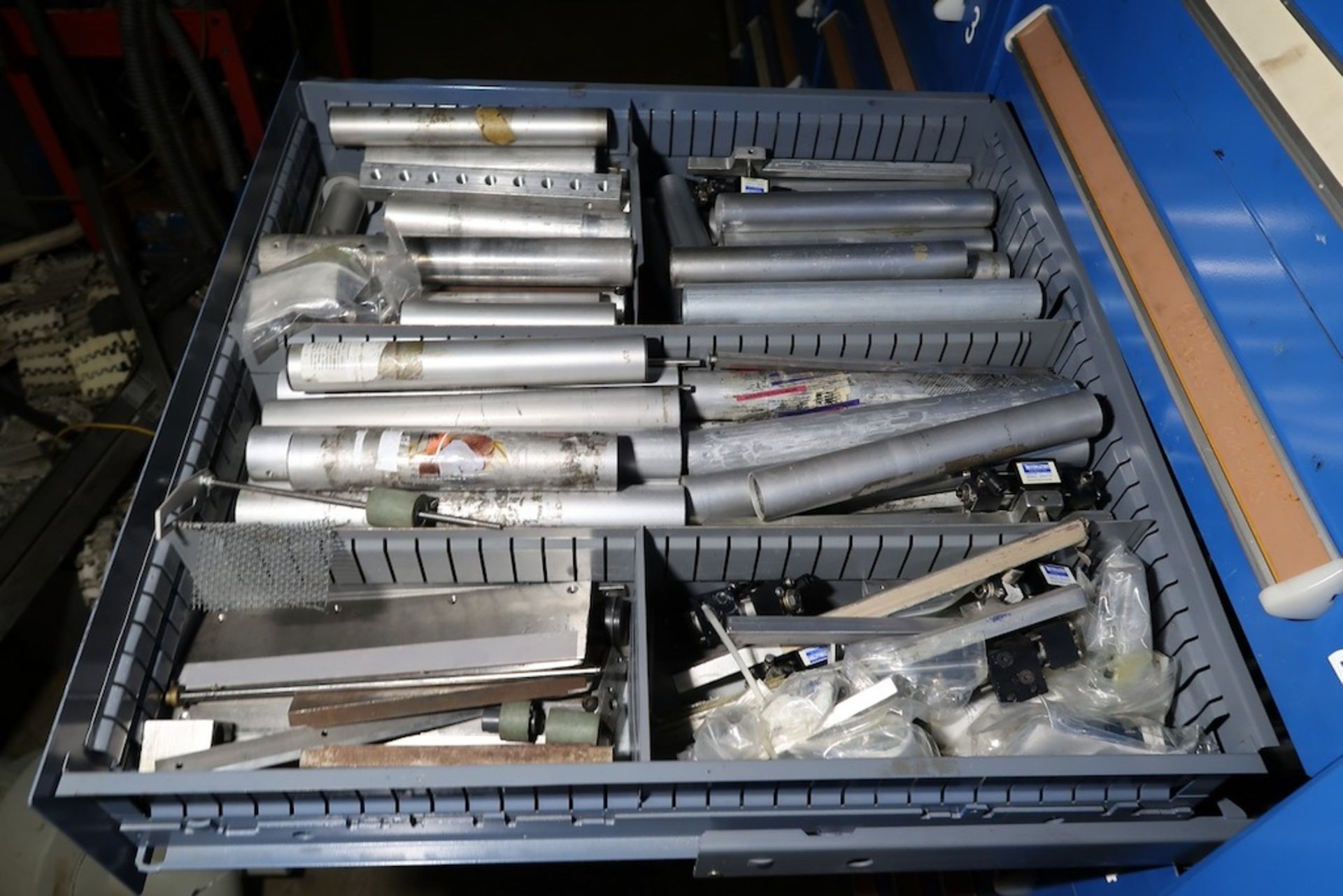 Contents of Parts Storage Mezzanine, Including (18) Stanley Vidmar Heavy Duty Storage Cabinets, Shel - Image 73 of 111