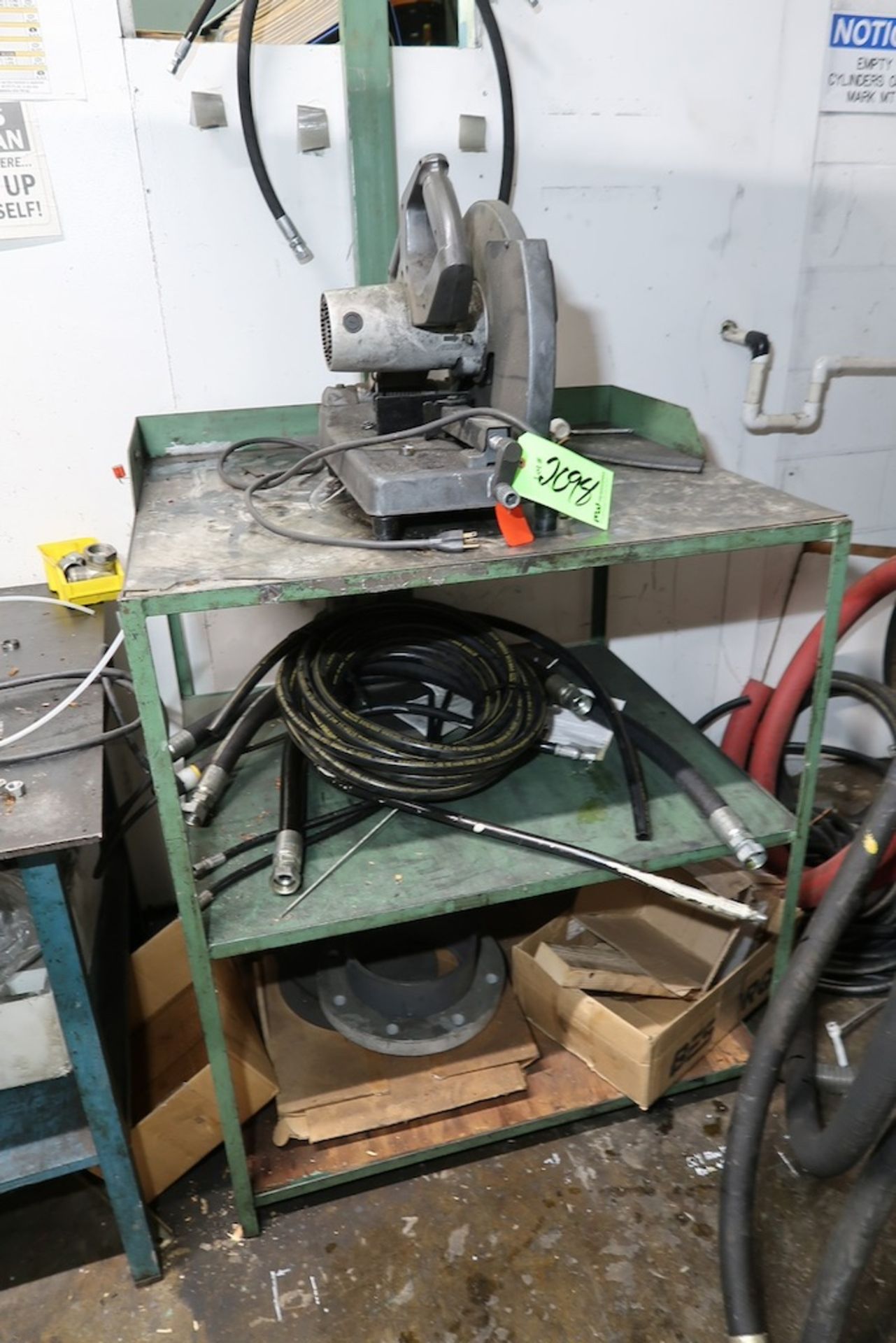 Hydraulic Tube Bender, Crimper, (2) Cut Off Saws and Steel Wokbench w/Vise - Image 8 of 10