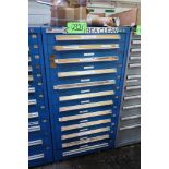 Vidmar 12-Drawer Heavy Duty Storage Cabinet with Misc. Machine Parts, Etc.