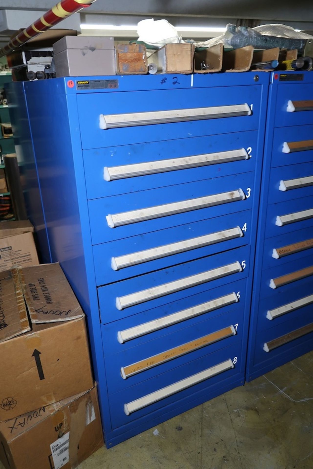 Contents of Parts Storage Mezzanine, Including (18) Stanley Vidmar Heavy Duty Storage Cabinets, Shel - Image 60 of 111