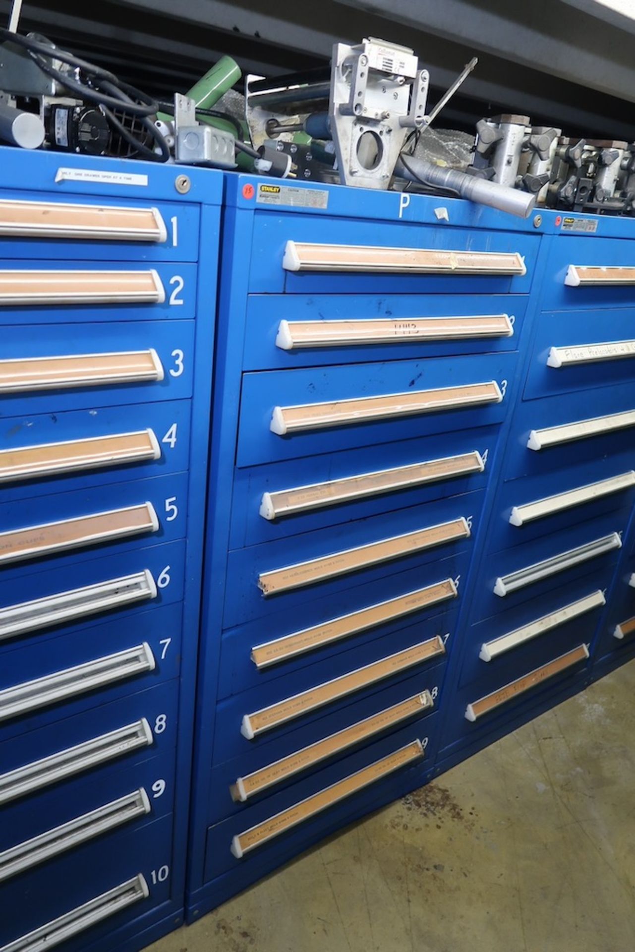 Contents of Parts Storage Mezzanine, Including (18) Stanley Vidmar Heavy Duty Storage Cabinets, Shel - Image 88 of 111