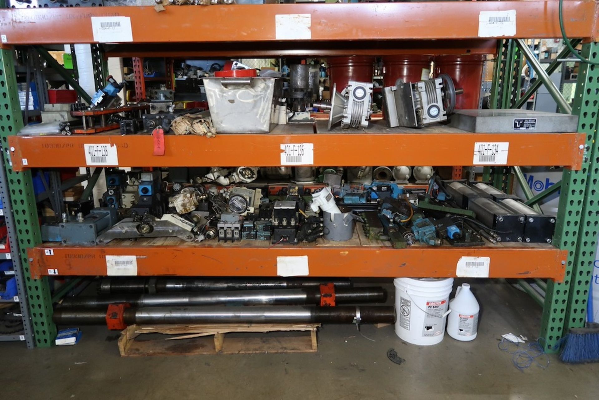 (1) Section of Pallet Racking with Misc. Spare Parts, Cylinders, Etc. - Image 4 of 6