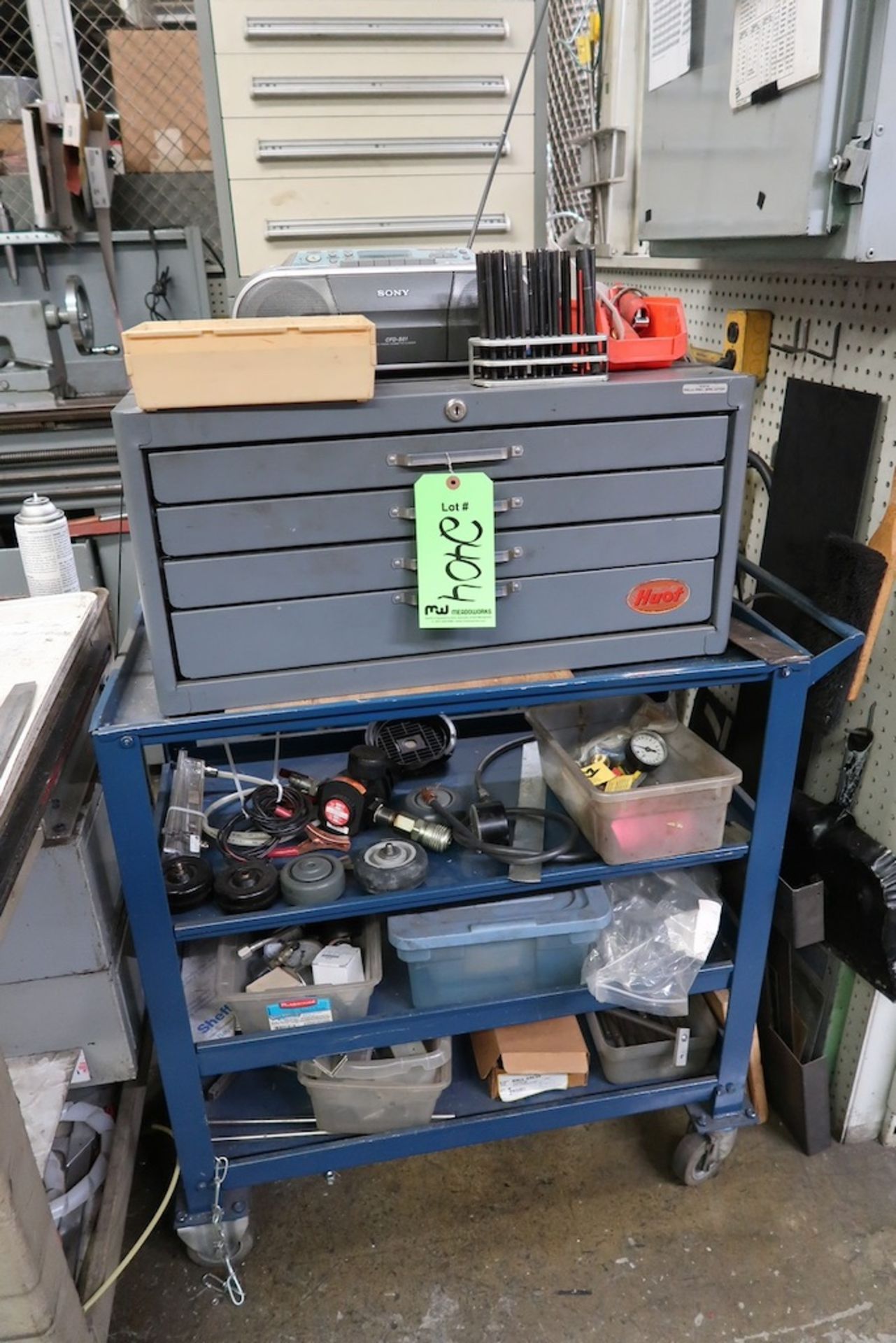 Remaining Contents of Tool Room Cage, Including Hardware Organizers, Etc. - Image 16 of 20