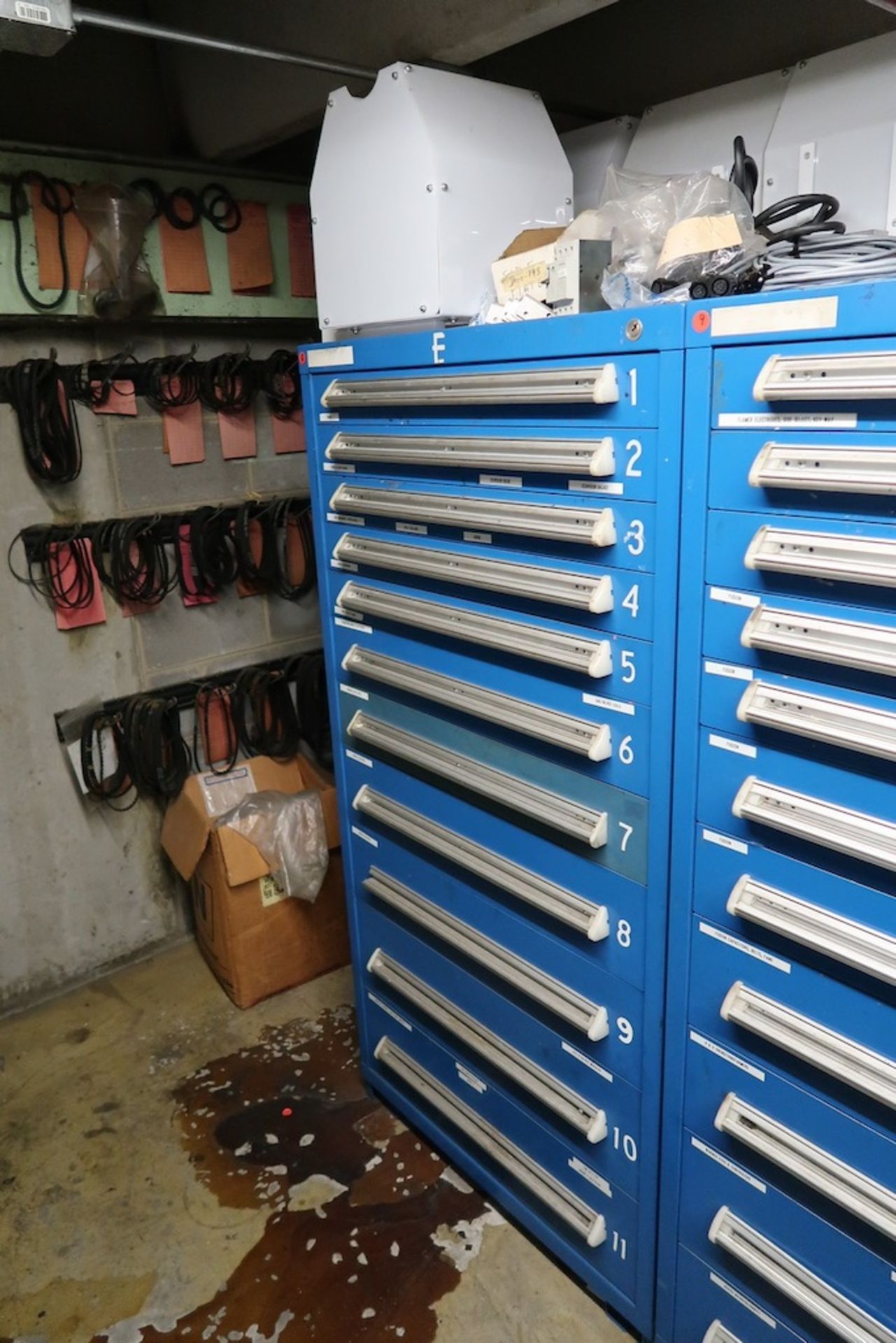 Contents of Parts Storage Mezzanine, Including (18) Stanley Vidmar Heavy Duty Storage Cabinets, Shel - Image 43 of 111