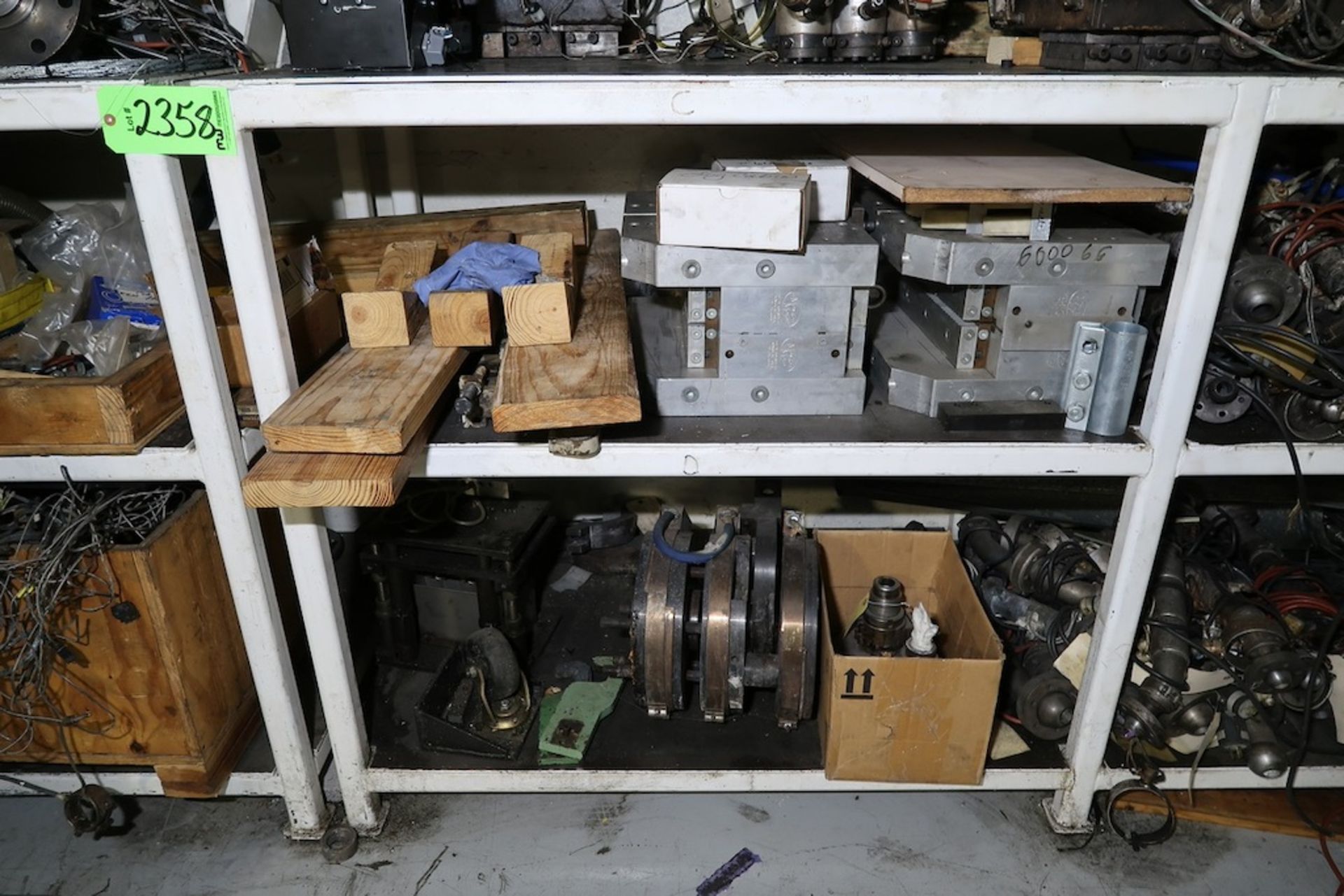 (2) Racks with Assorted Extruder Head Parts, Screen Changer, Etc. - Image 3 of 6