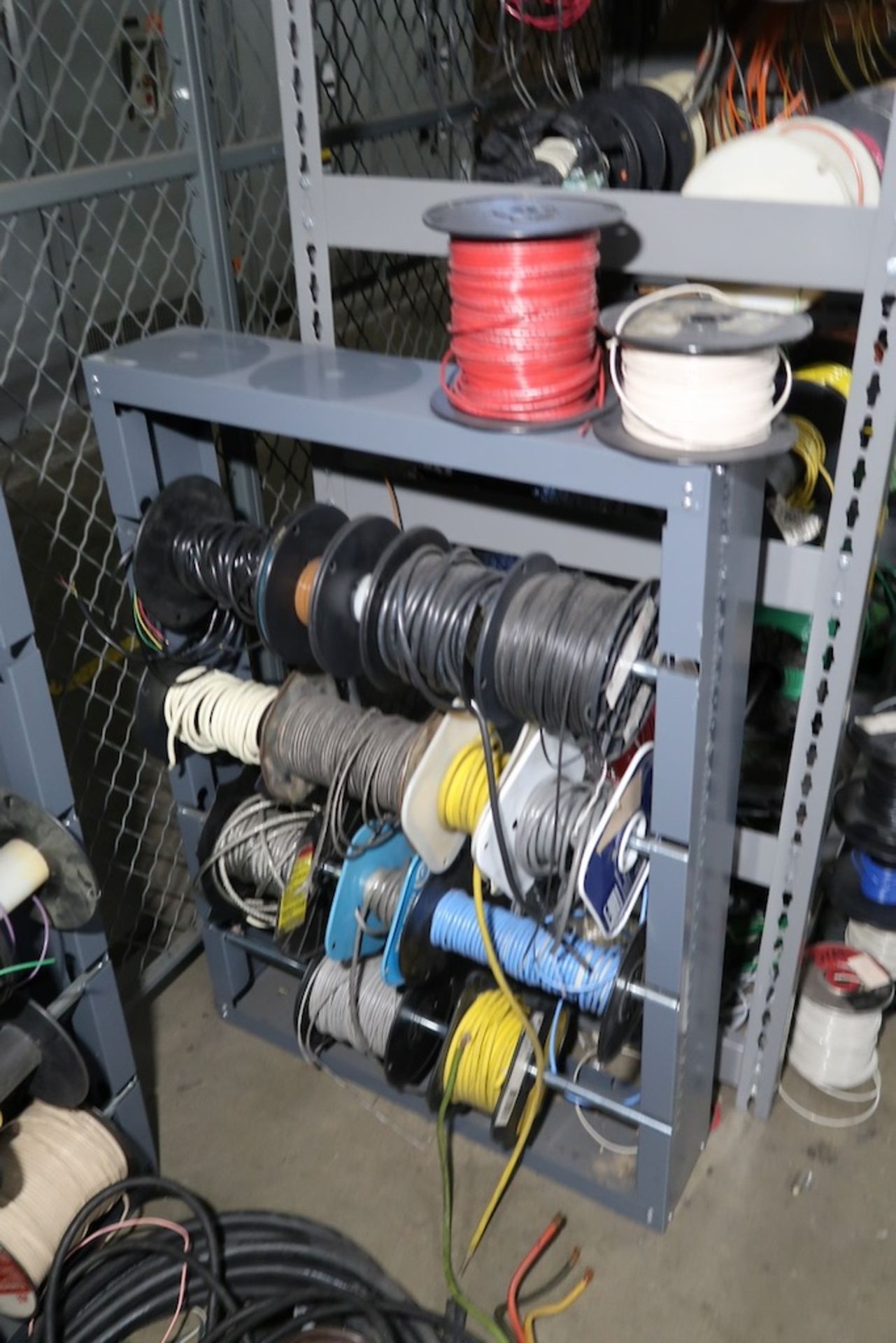 (7) Sections of Adjustable Racking with Assorted Electrical Wire, Cable, Etc. - Image 3 of 8