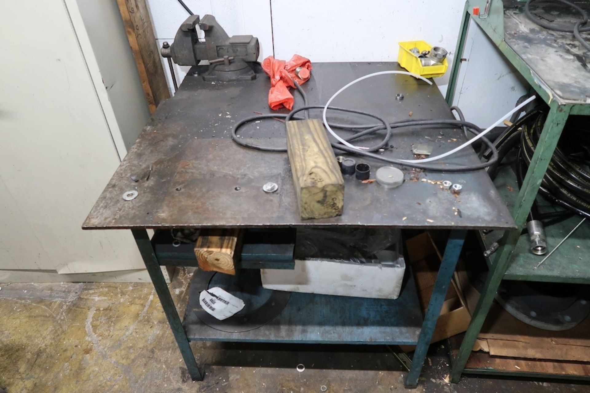 Hydraulic Tube Bender, Crimper, (2) Cut Off Saws and Steel Wokbench w/Vise - Image 6 of 10