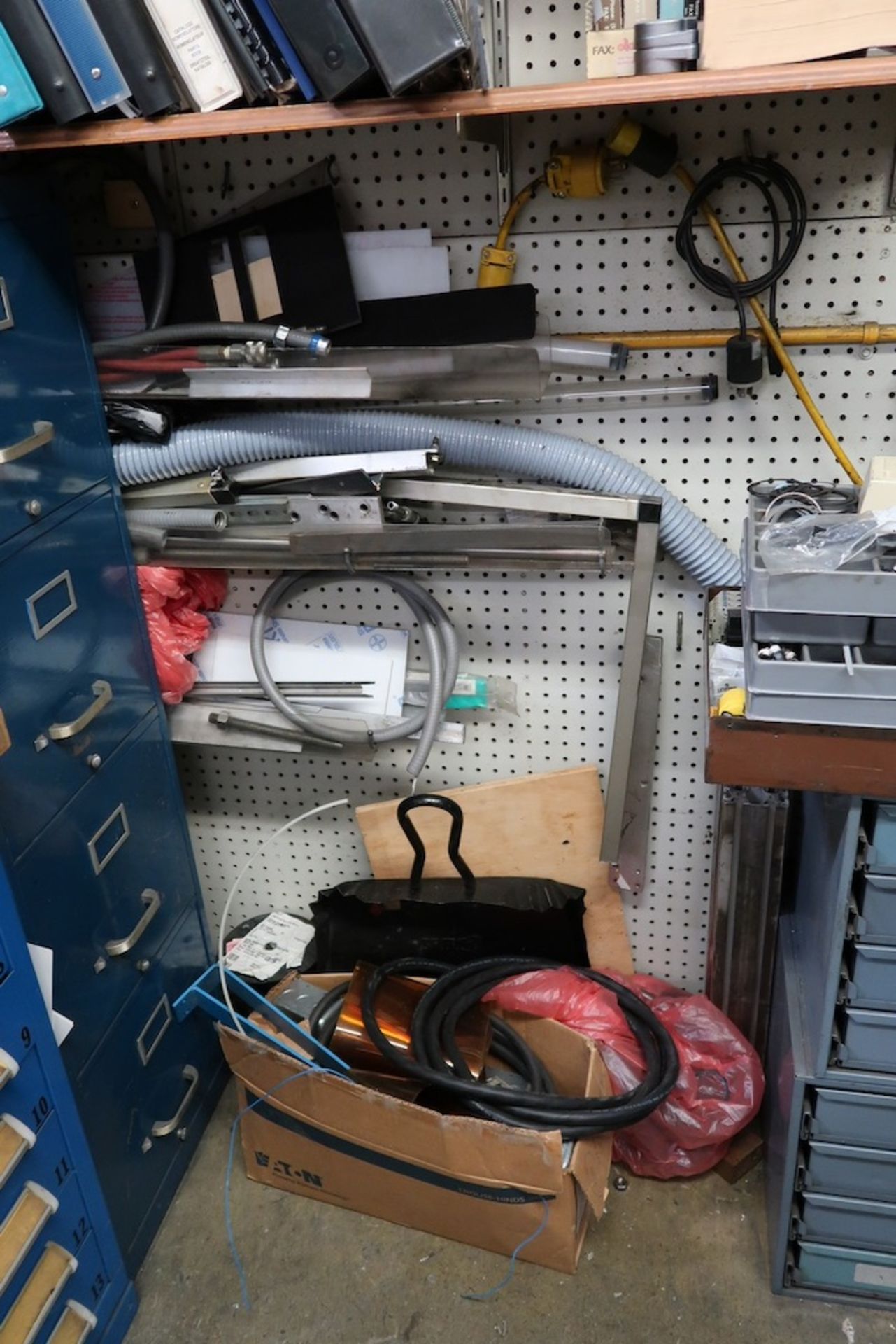 Remaining Contents of Tool Room Cage, Including Hardware Organizers, Etc. - Image 10 of 20