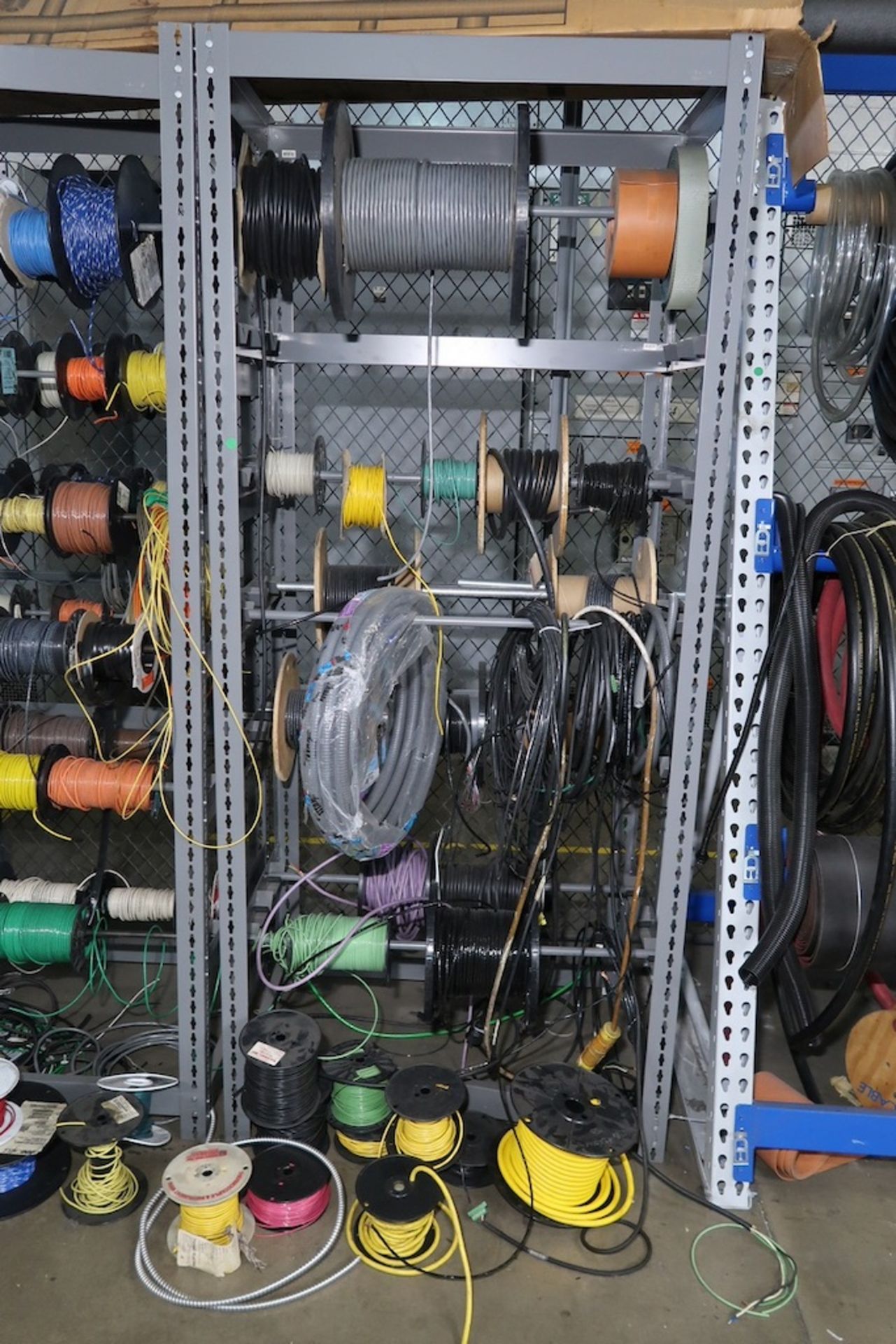 (7) Sections of Adjustable Racking with Assorted Electrical Wire, Cable, Etc. - Image 5 of 8