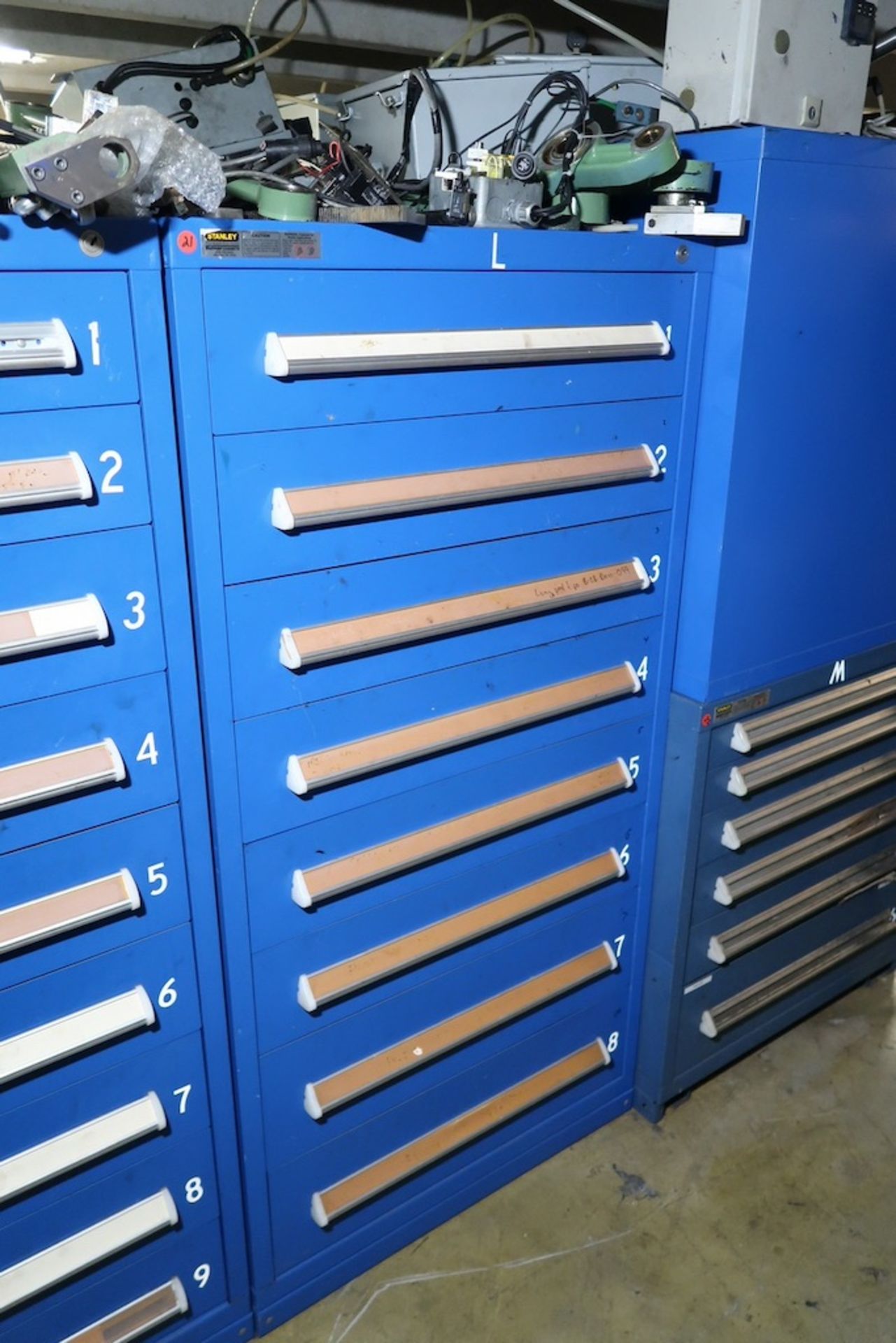 Contents of Parts Storage Mezzanine, Including (18) Stanley Vidmar Heavy Duty Storage Cabinets, Shel - Image 71 of 111