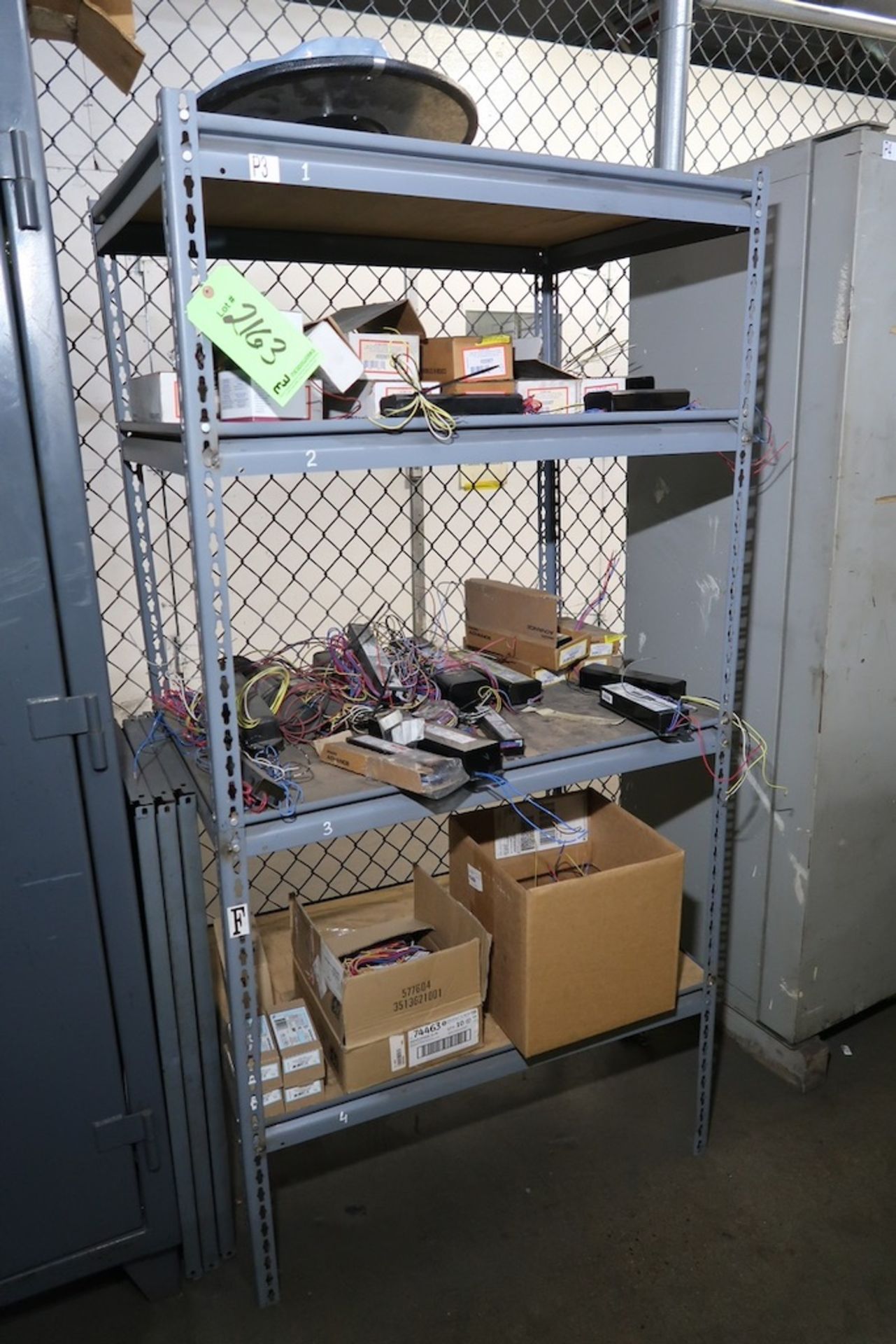 (4) 2-Door Cabinets and (3) Sections of Adjustable Racking with Assorted Contents, Lamps, Ballasts, - Image 2 of 13