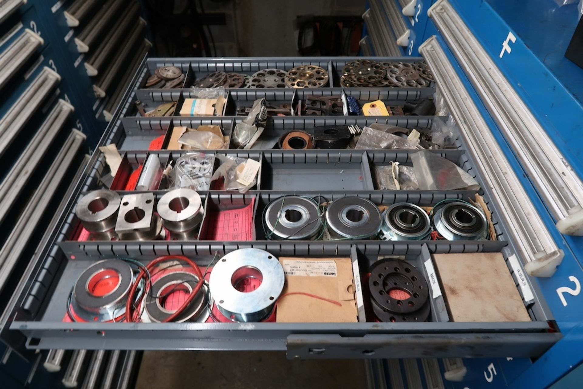 Contents of Parts Storage Mezzanine, Including (18) Stanley Vidmar Heavy Duty Storage Cabinets, Shel - Image 41 of 111