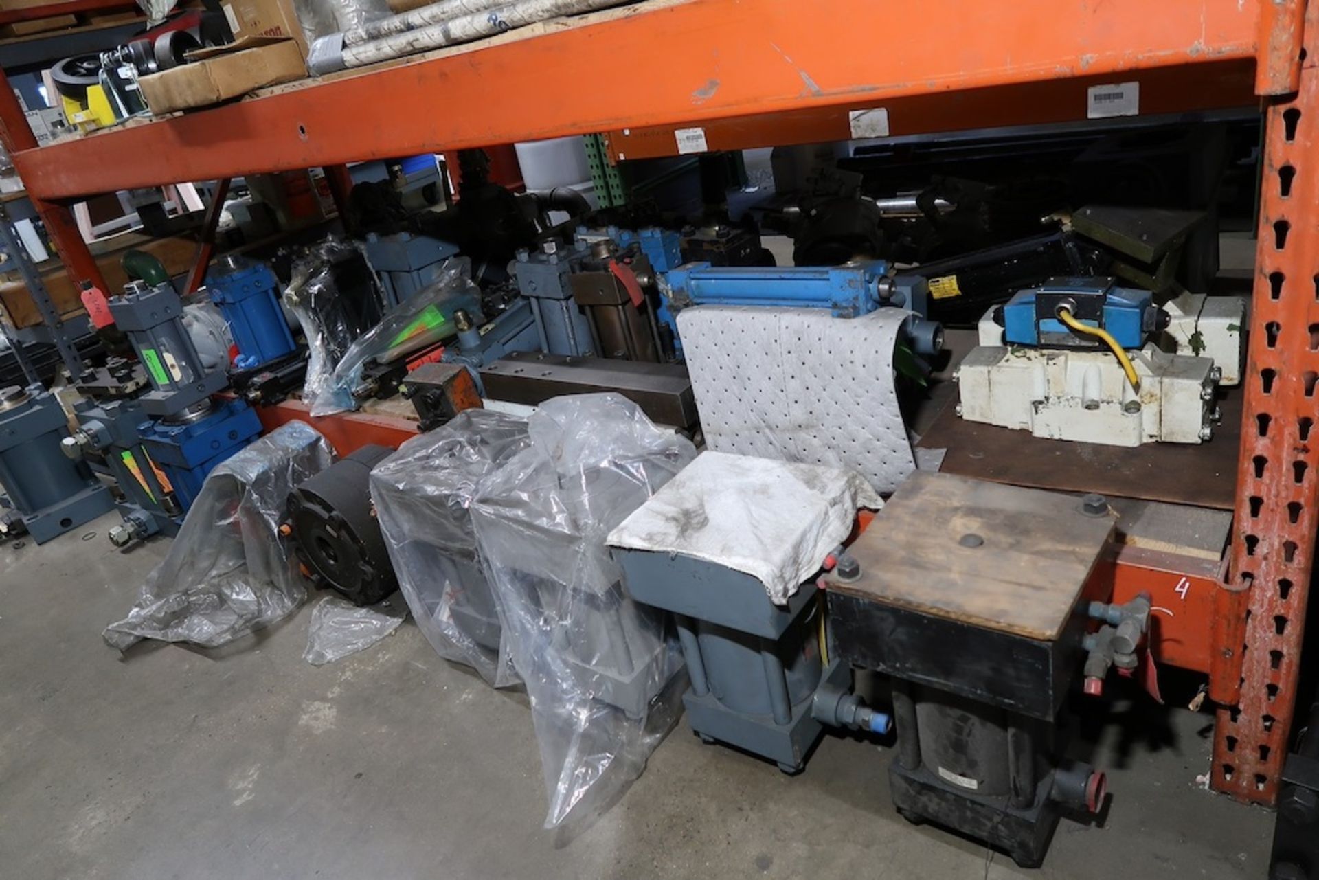 (1) Section of Pallet Racking with Assorted Spare Parts, Hydraulic Pumps, Heat Exchangers, Etc. - Image 12 of 18