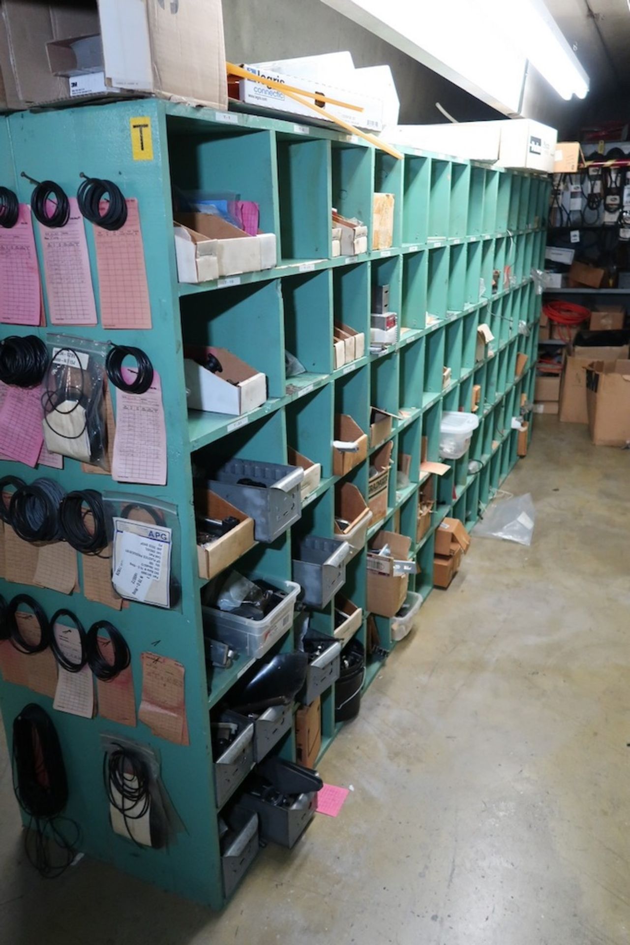 Contents of Parts Storage Mezzanine, Including (18) Stanley Vidmar Heavy Duty Storage Cabinets, Shel - Image 105 of 111