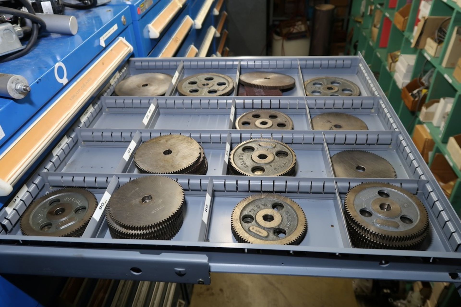 Contents of Parts Storage Mezzanine, Including (18) Stanley Vidmar Heavy Duty Storage Cabinets, Shel - Image 85 of 111