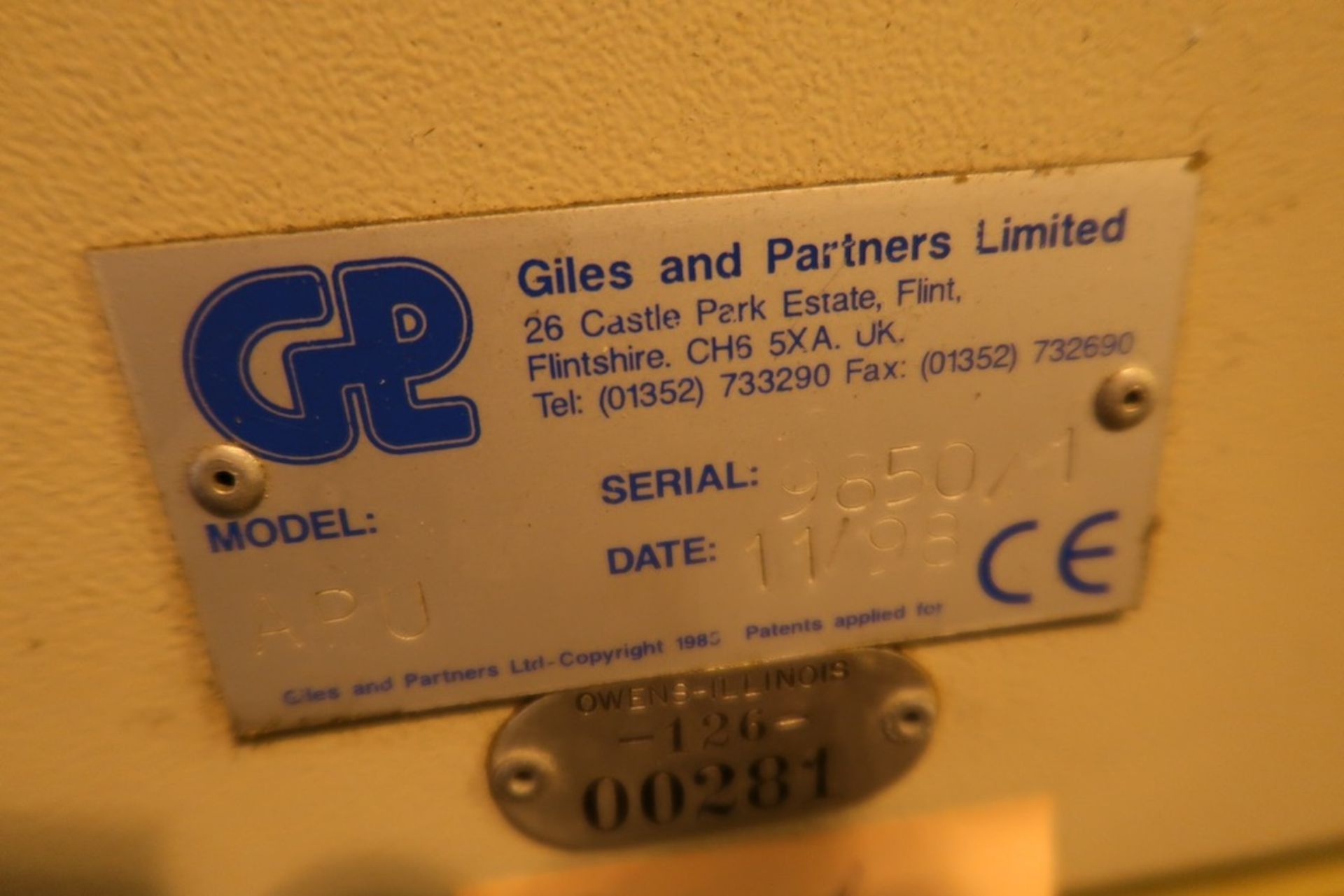 Giles and Partners APU Automatic Packing Unit - Image 6 of 6