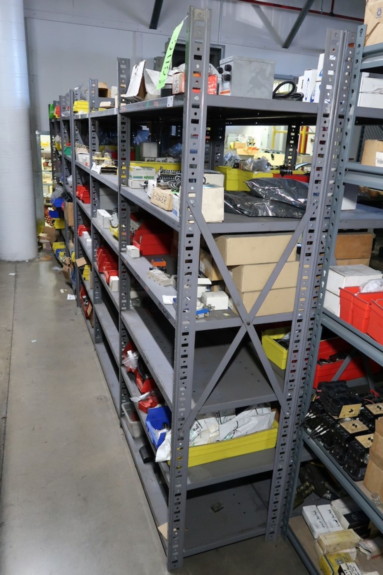 (13) Sections of Adjustable Racking with Misc. Spare Parts, Regulators, Etc. - Image 8 of 15