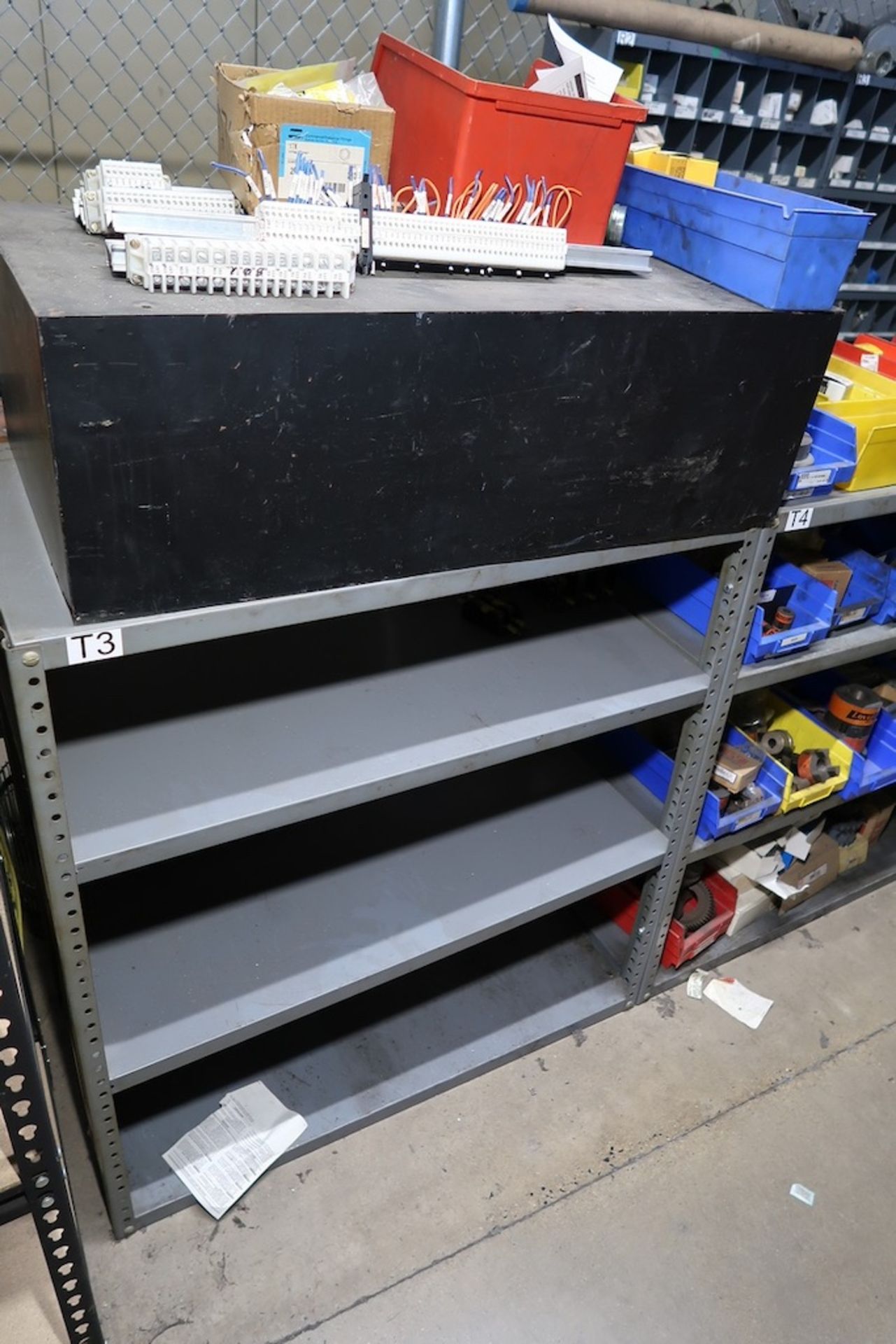 (5) Sections of Adjustable Racking with Misc. Spare Parts, Switches, Electrical Components, Etc. - Image 14 of 16