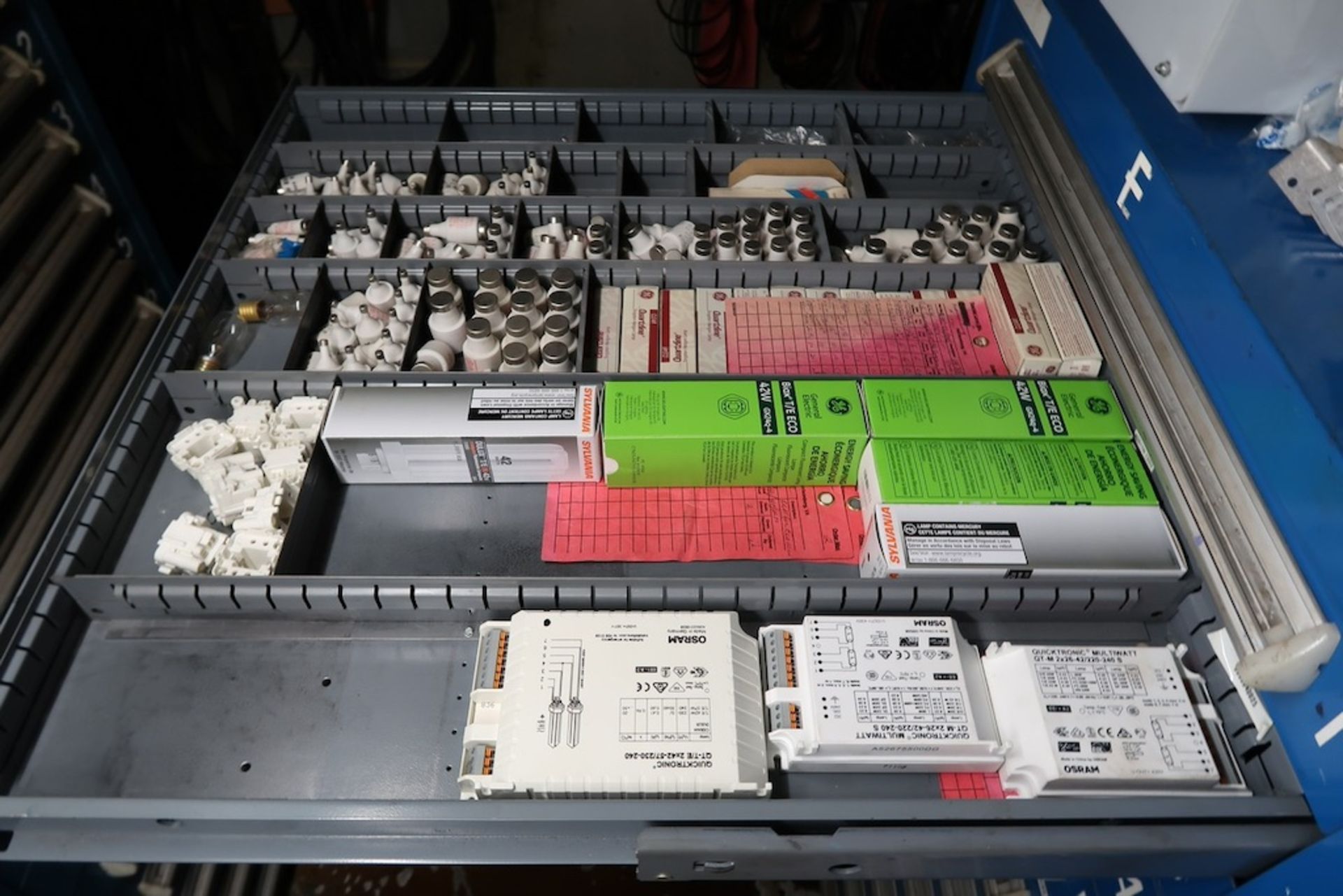 Contents of Parts Storage Mezzanine, Including (18) Stanley Vidmar Heavy Duty Storage Cabinets, Shel - Image 44 of 111