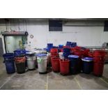 Large Quantity of Rubbermaid Brute Trash Cans