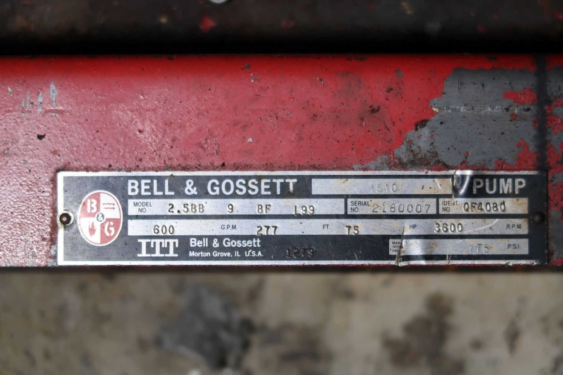 Bell & Gossett 75HP Centrifugal Pump - Image 3 of 3
