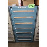 Vidmar 7-Drawer Heavy Duty Storage Cabinet with Misc. IBM Spare Parts, Relays, Bearing, Etc.