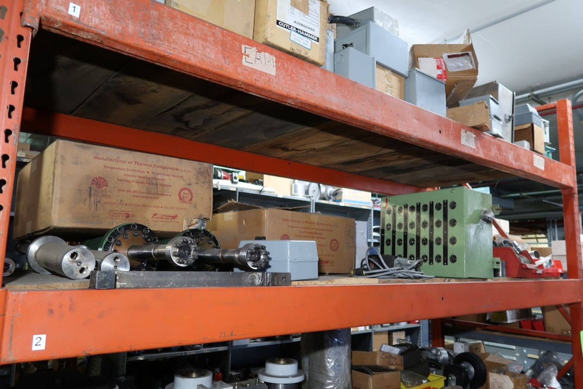 (1) Section of Pallet Racking with Assorted Spare Parts, Hydraulic Pumps, Heat Exchangers, Etc. - Image 7 of 18