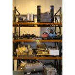 Contents of (1) Sections of Pallet Racking, Including Misc. Machine Parts, Blower, Etc.