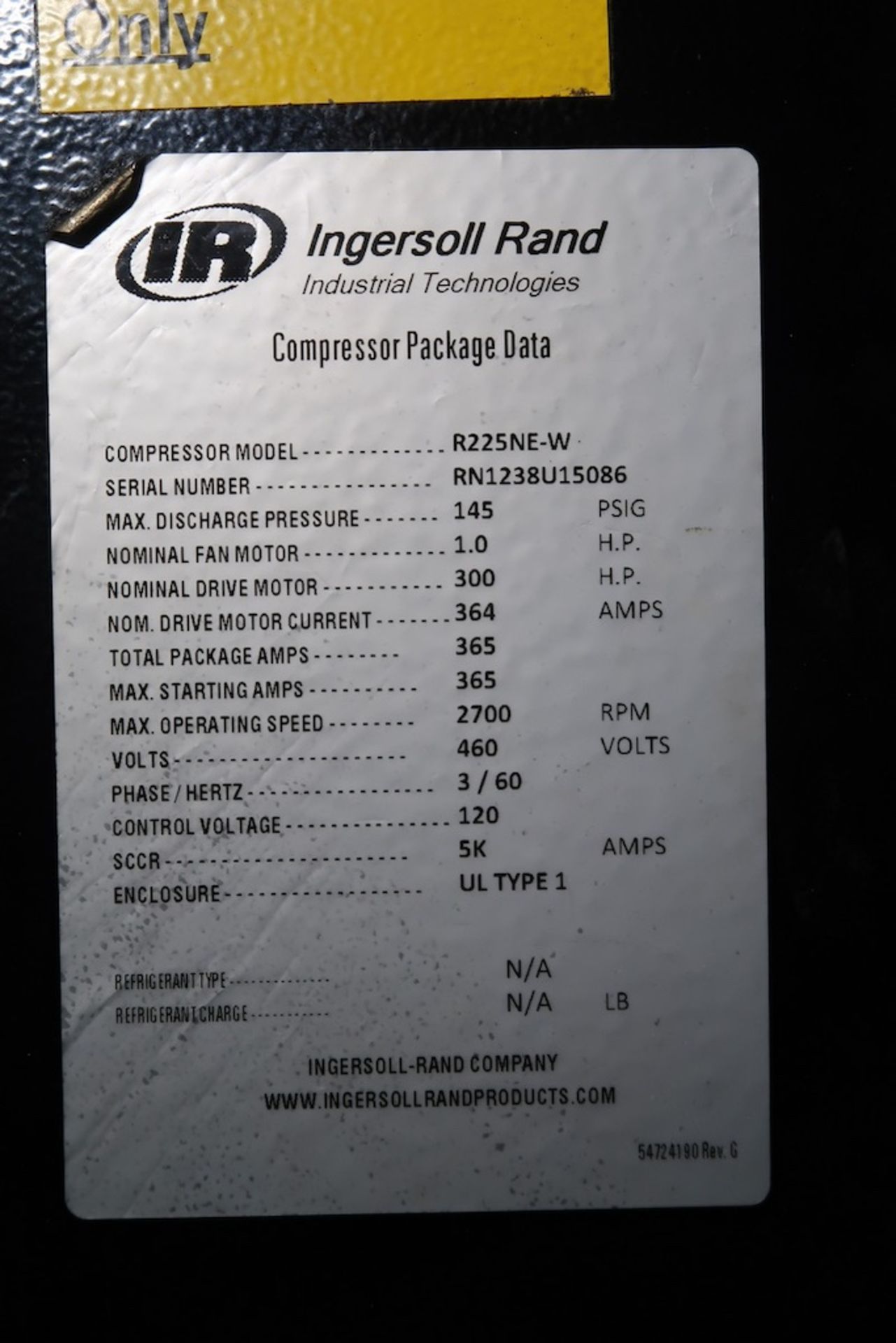 Ingersoll Rand 300HP Rotary Screw Air Compressor - Image 4 of 5