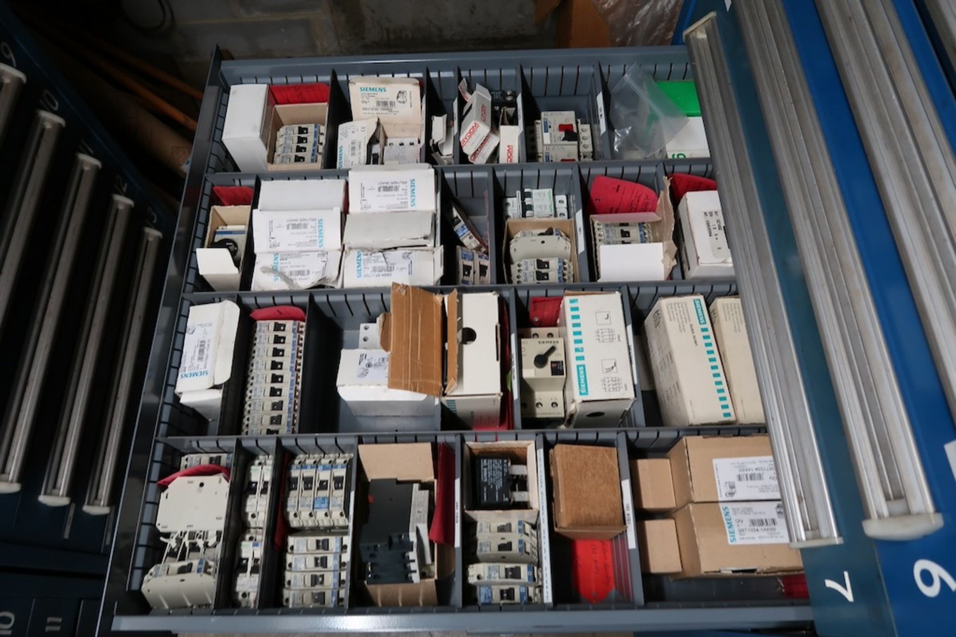 Contents of Parts Storage Mezzanine, Including (18) Stanley Vidmar Heavy Duty Storage Cabinets, Shel - Image 46 of 111