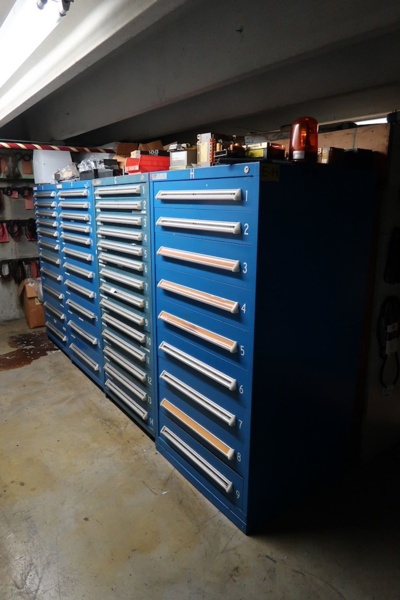 Contents of Parts Storage Mezzanine, Including (18) Stanley Vidmar Heavy Duty Storage Cabinets, Shel - Image 29 of 111